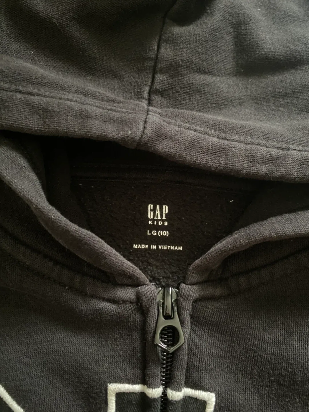 GAP Kids Black Full Zip Hoodie - Size L (10) image indicator(3)