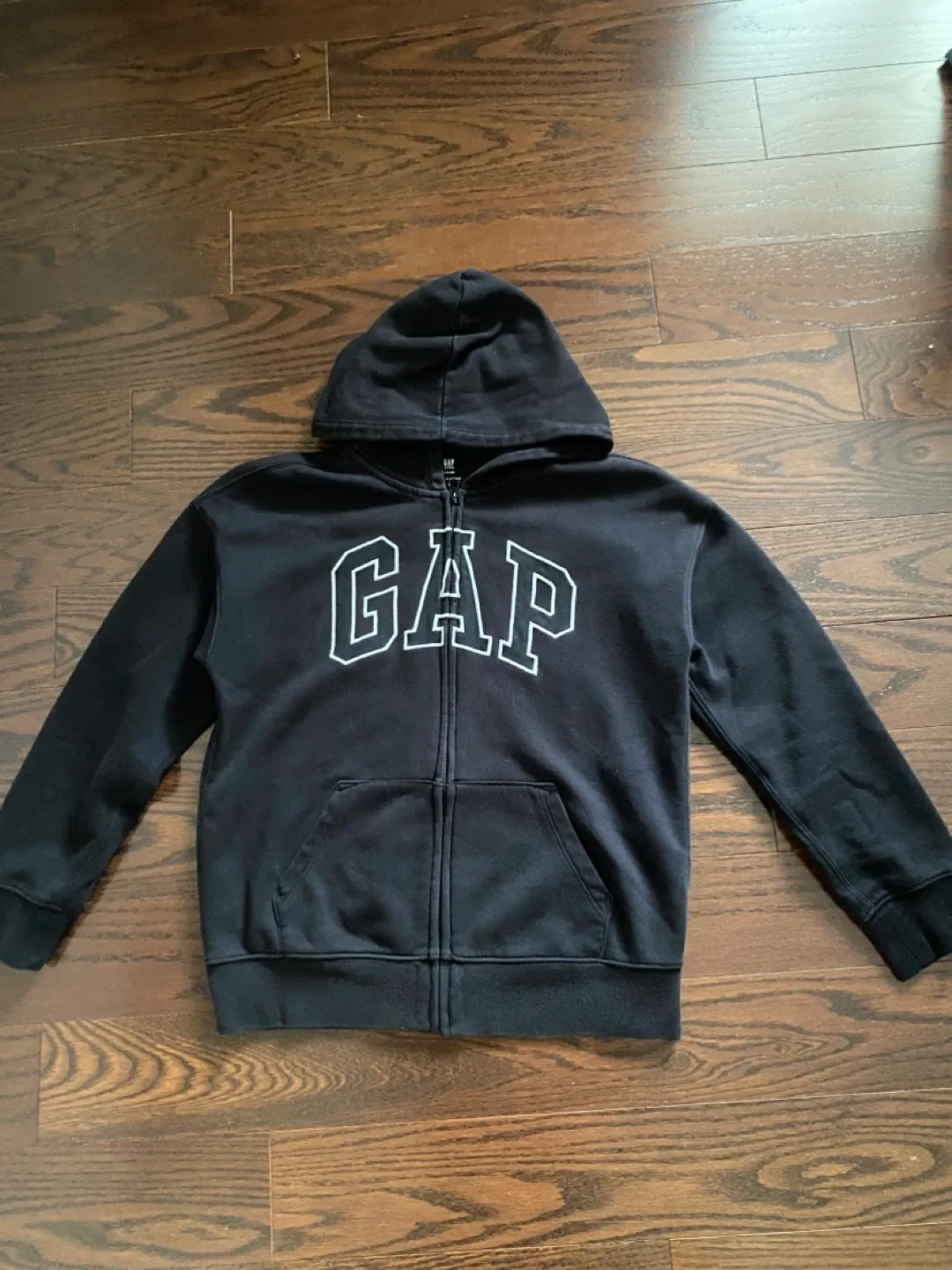 GAP Kids Black Full Zip Hoodie - Size L (10)