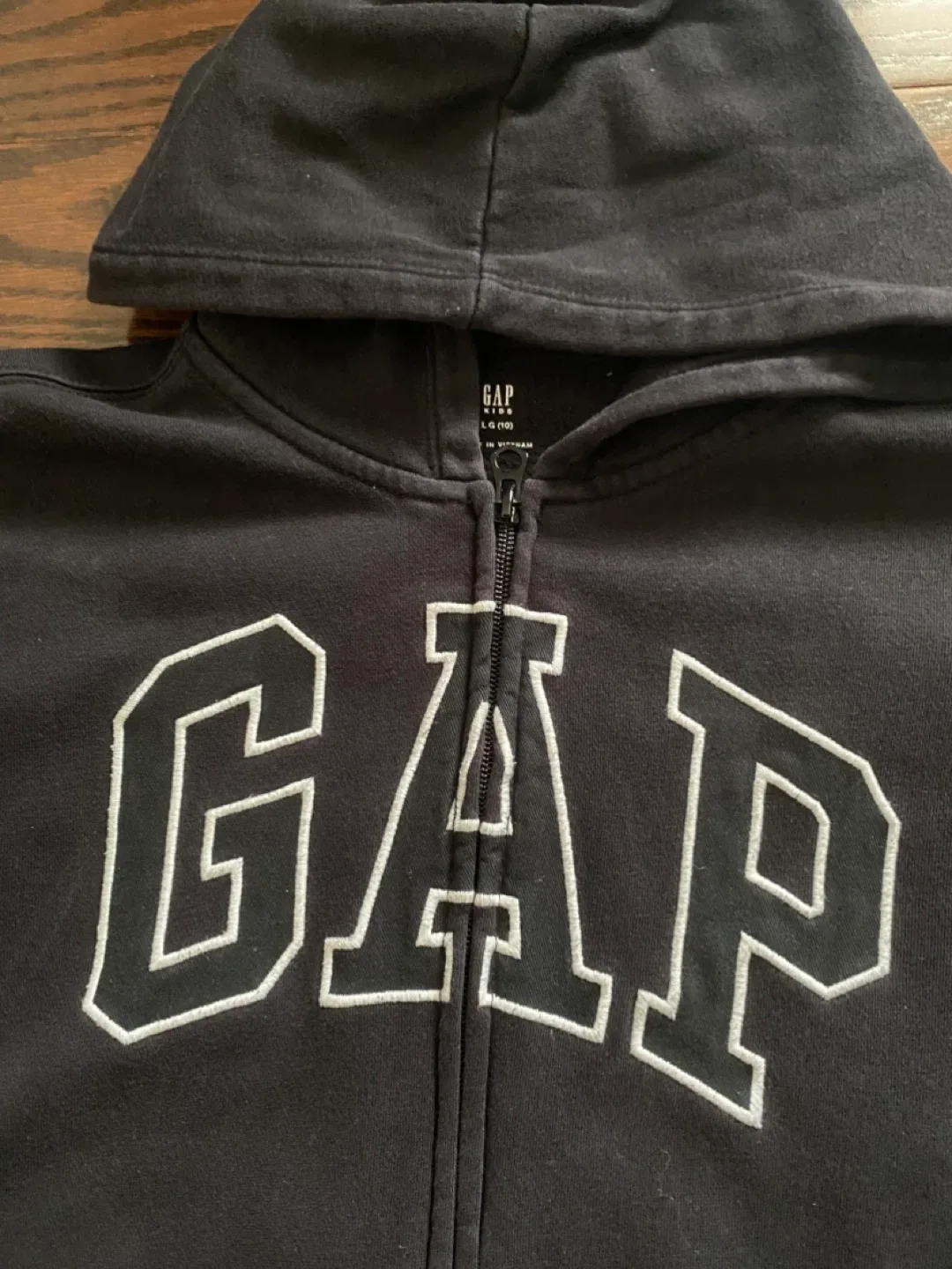 GAP Kids Black Full Zip Hoodie - Size L (10) image indicator(2)