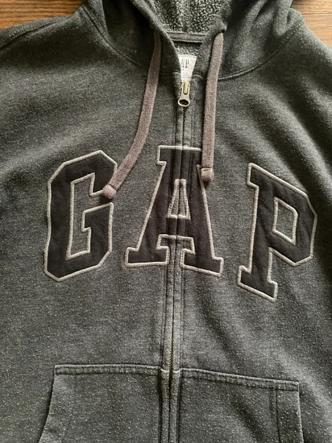 GAP Grey Zip-Up Hoodie - Size Small image indicator(2)