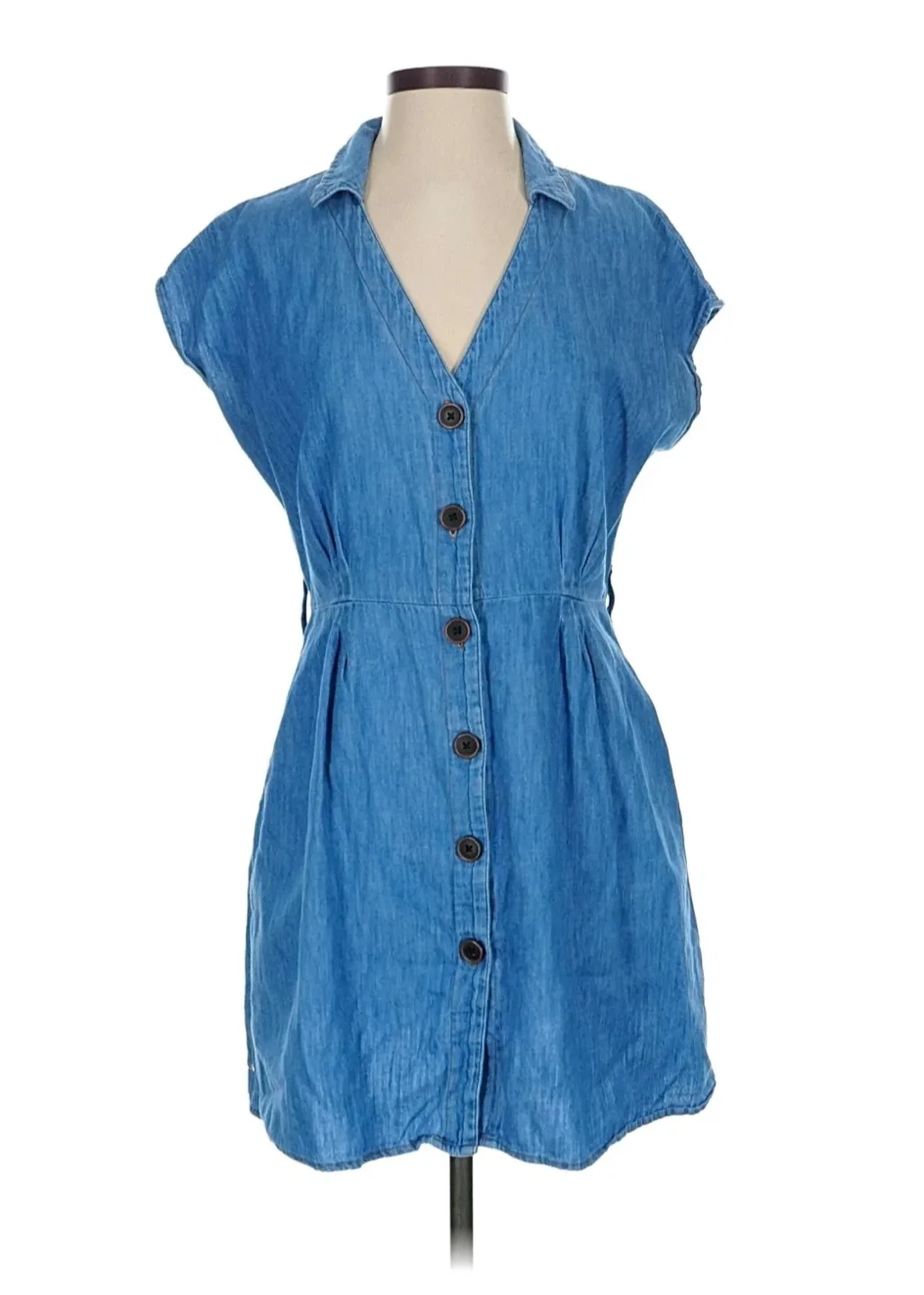 Zara Denim Shirt Dress - Blue- medium image indicator(2)