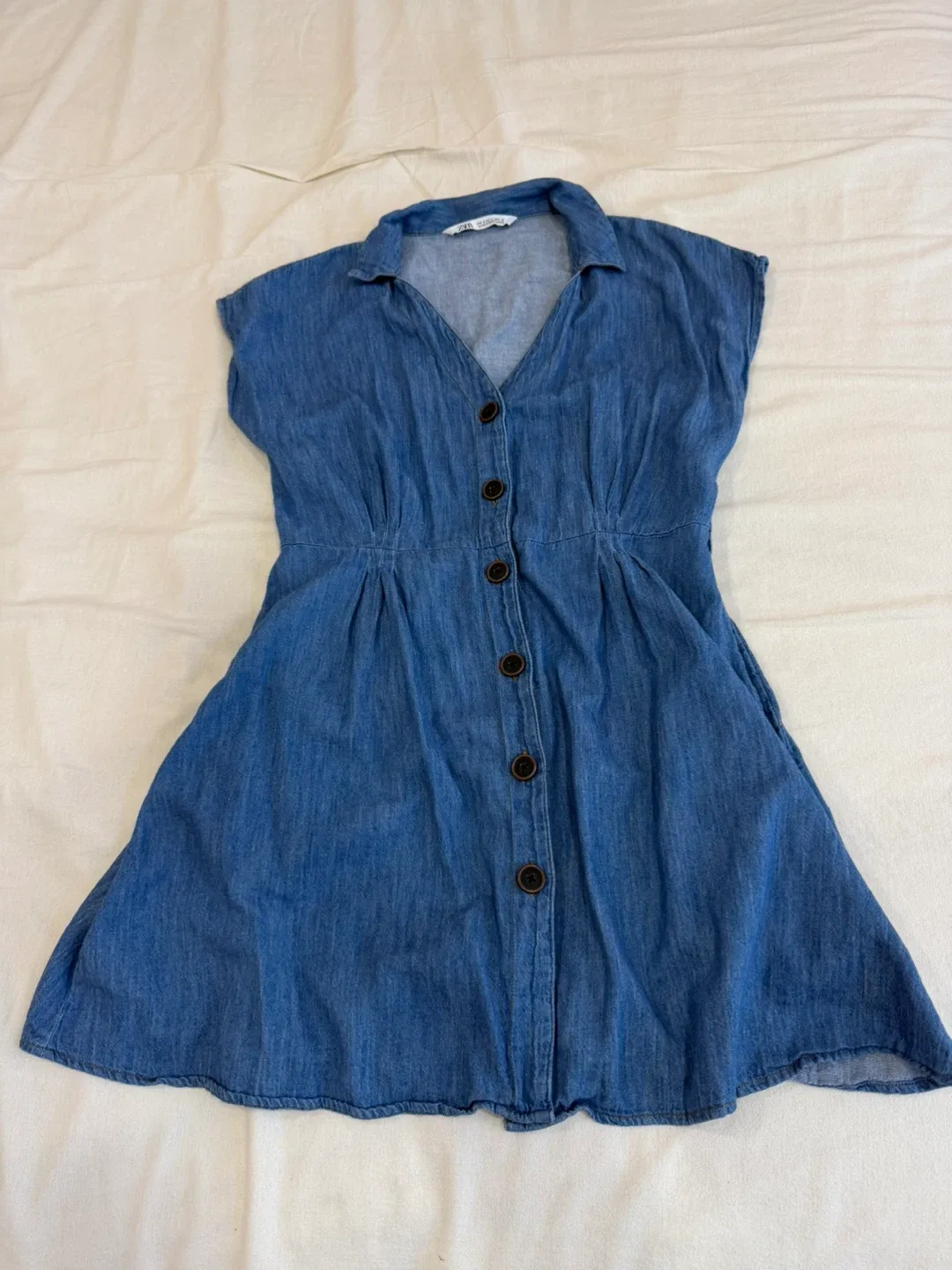Zara Denim Shirt Dress - Blue- medium image indicator(3)