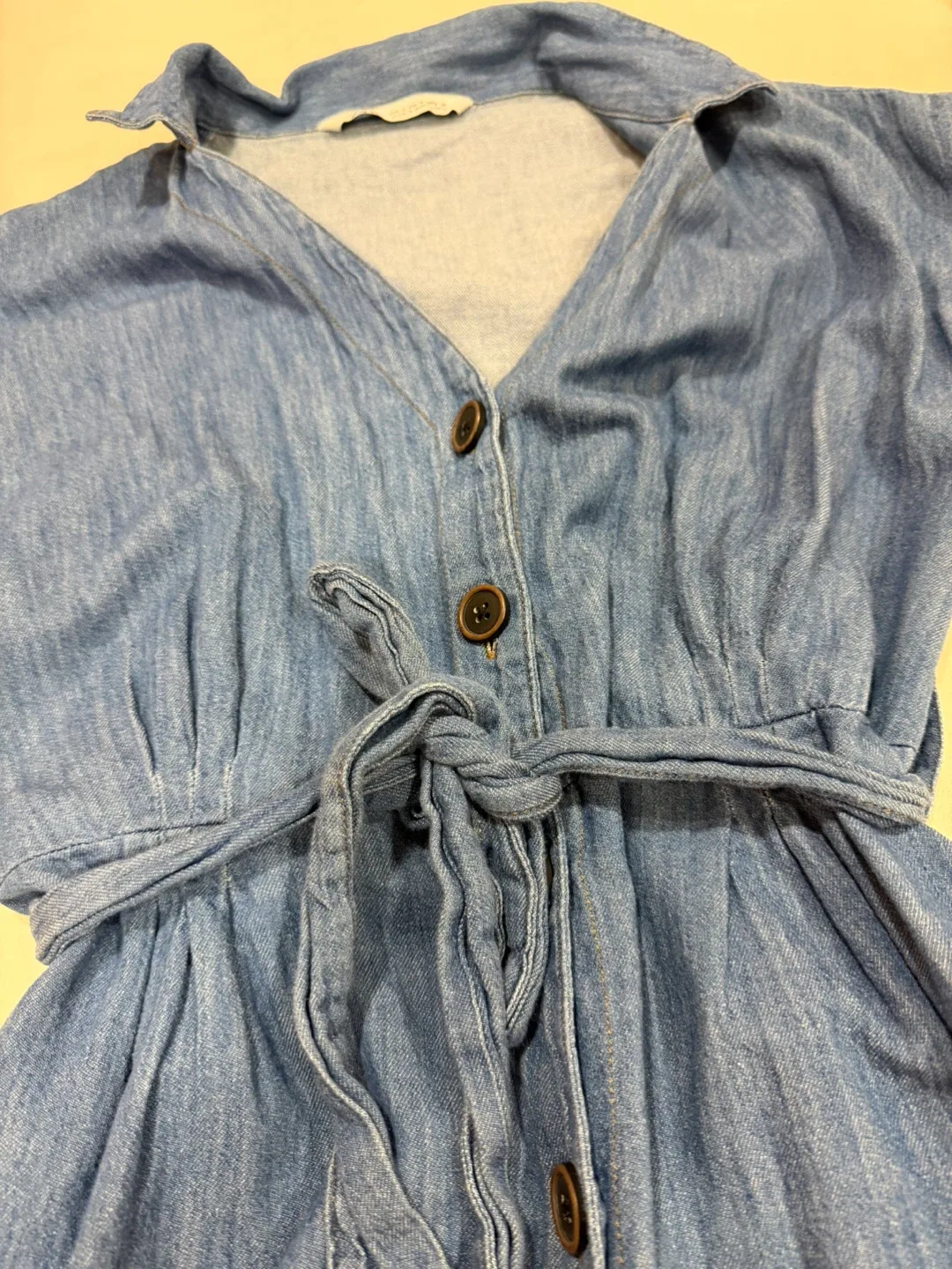 Zara Denim Shirt Dress - Blue- medium image indicator(4)