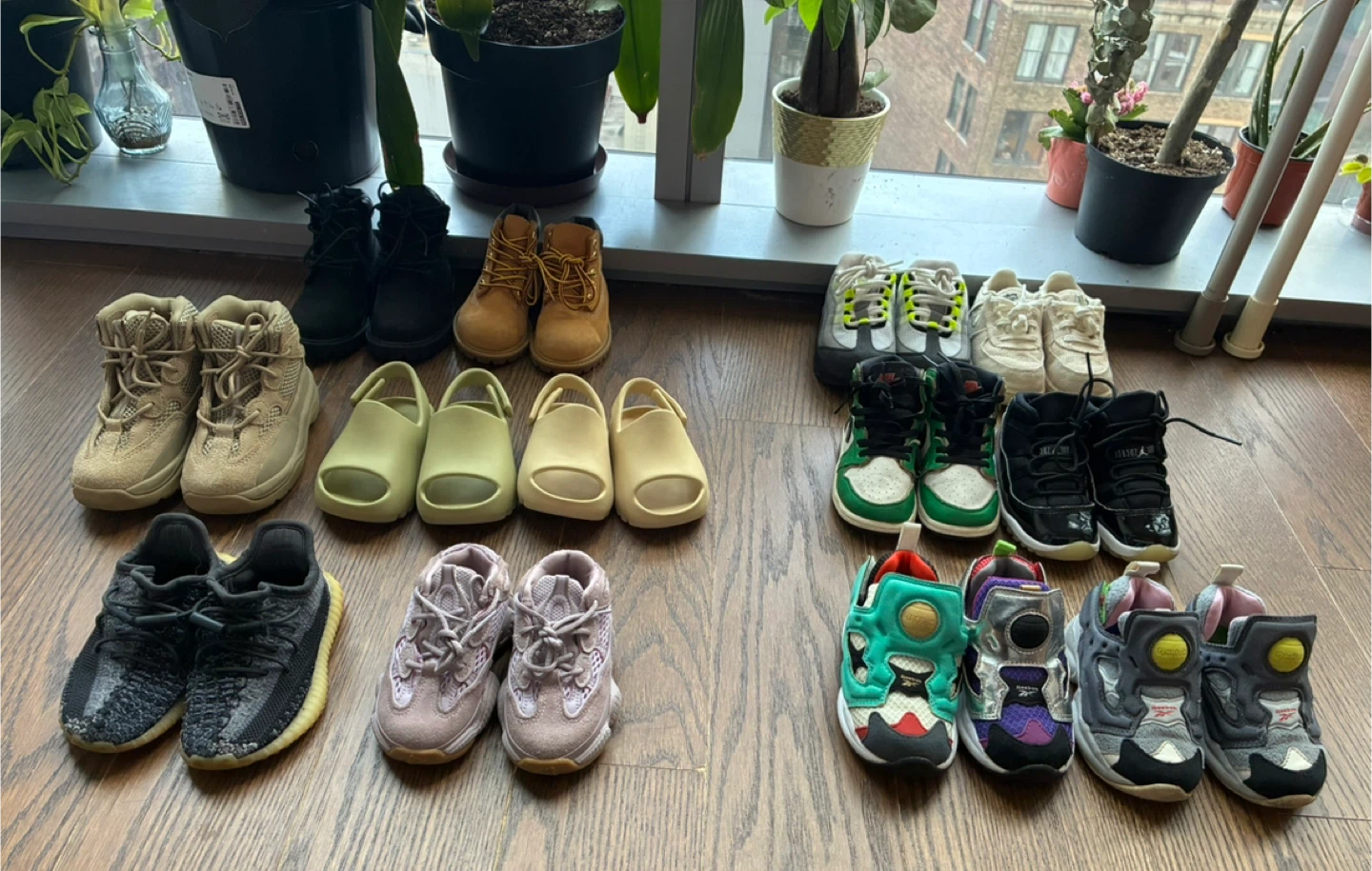 9 Brand Name Assorted Toddler Shoes -Yeezy, Jordan, + more