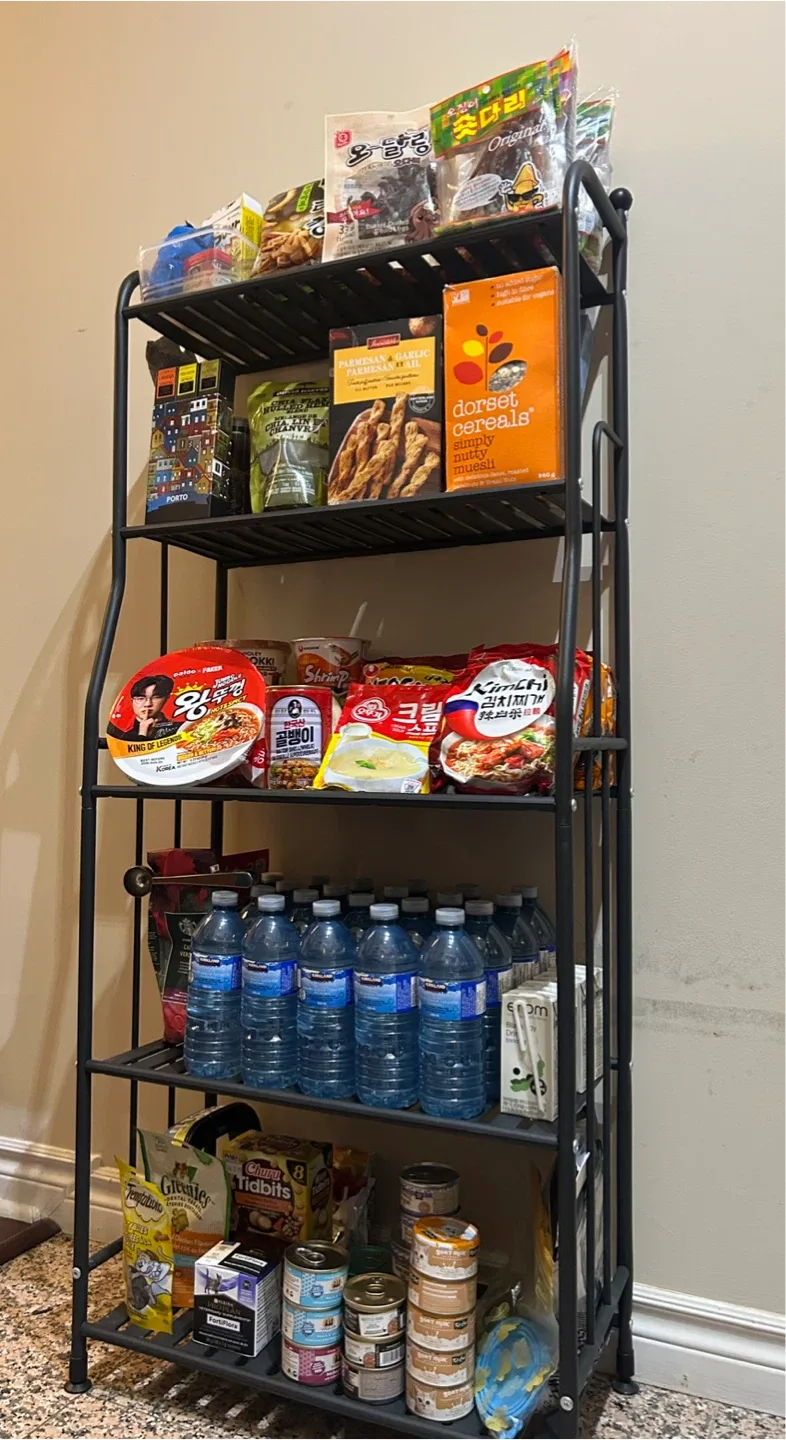 Black Metal 5-Tier Shelf