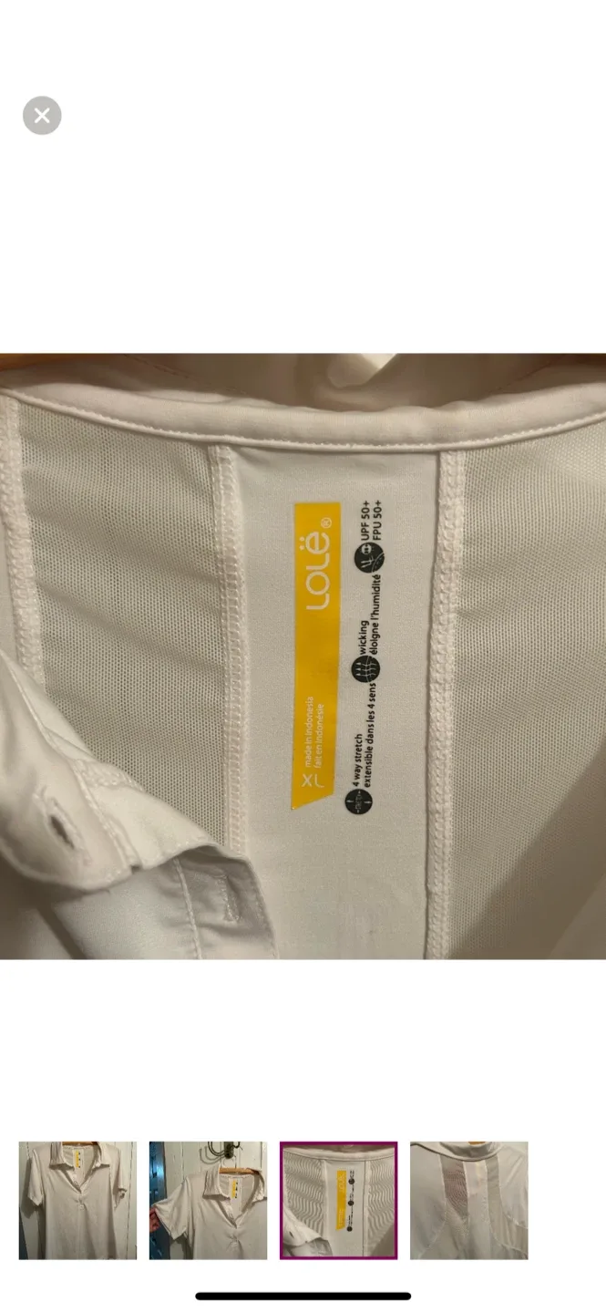 Lolë White Polo Shirt - Size M image indicator(3)