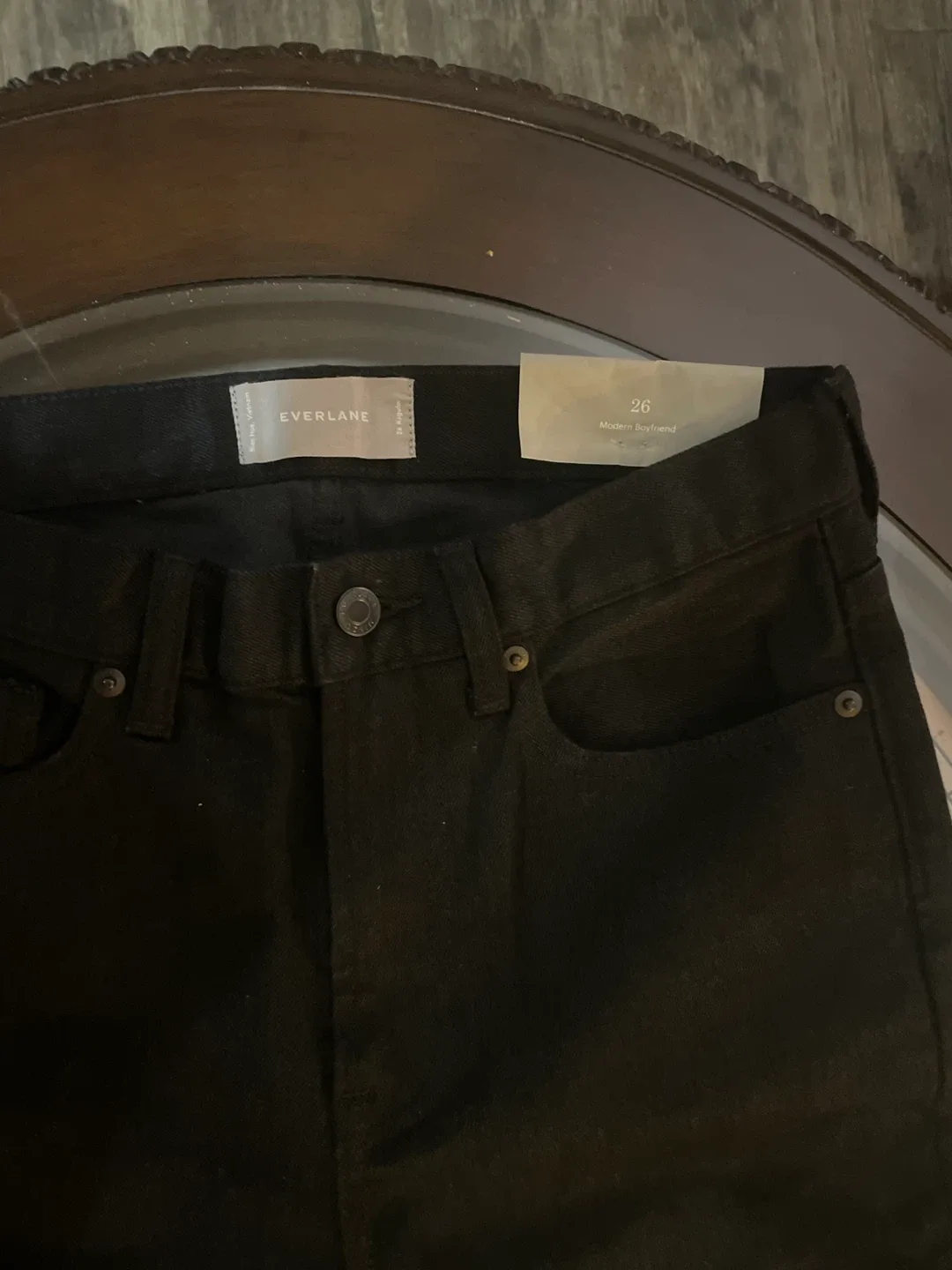 Everlane Modern Boyfriend Black Jeans - Size 26 image indicator(2)