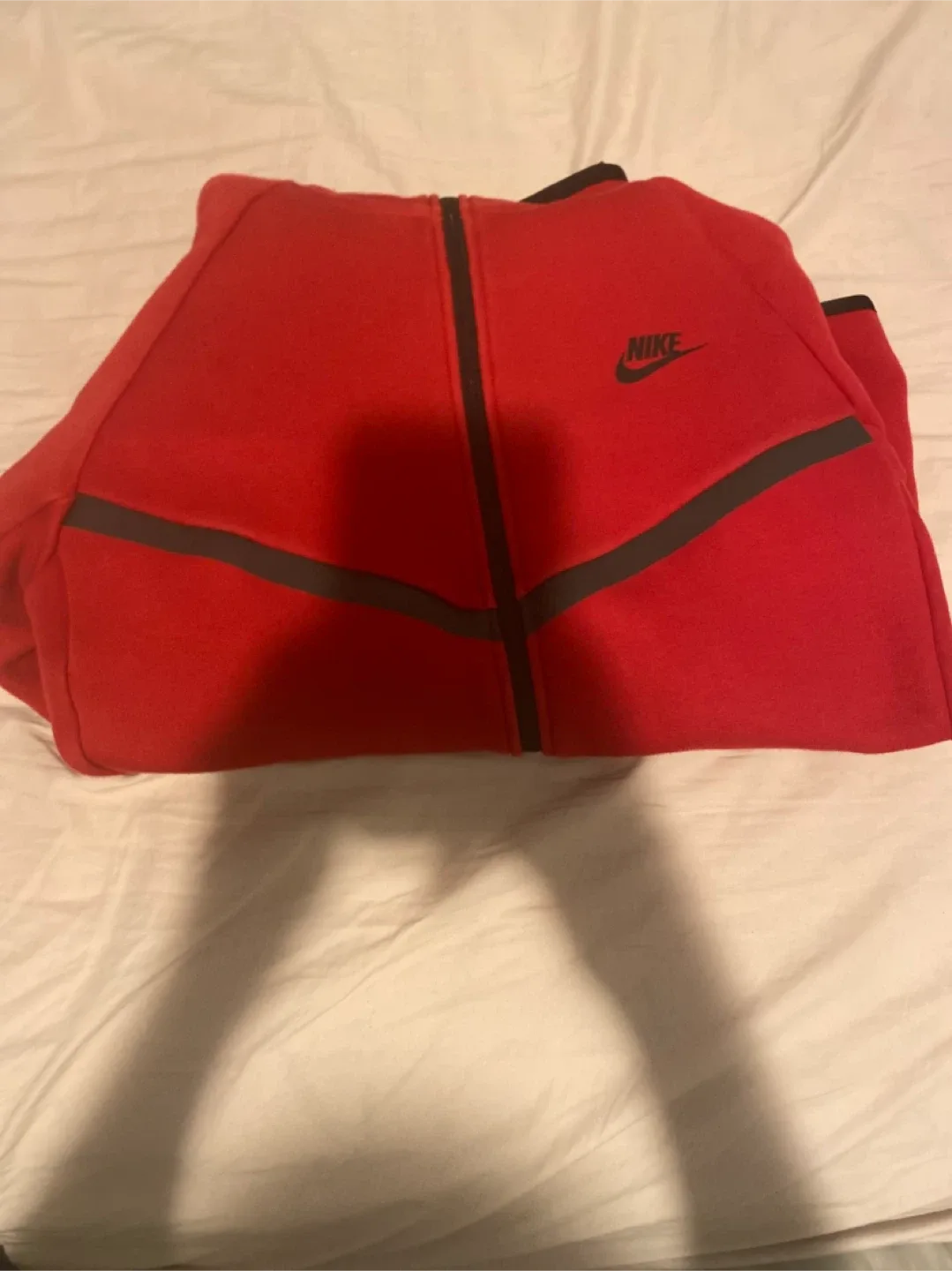SELL ASAP  Full zipper Nike Tech Fleece Red Jacket image indicator(5)