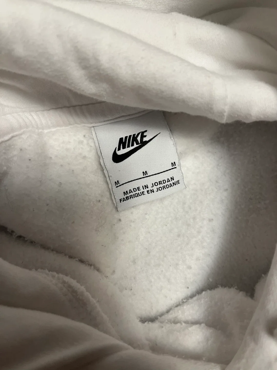Nike White Hoodie, Size M image indicator(2)