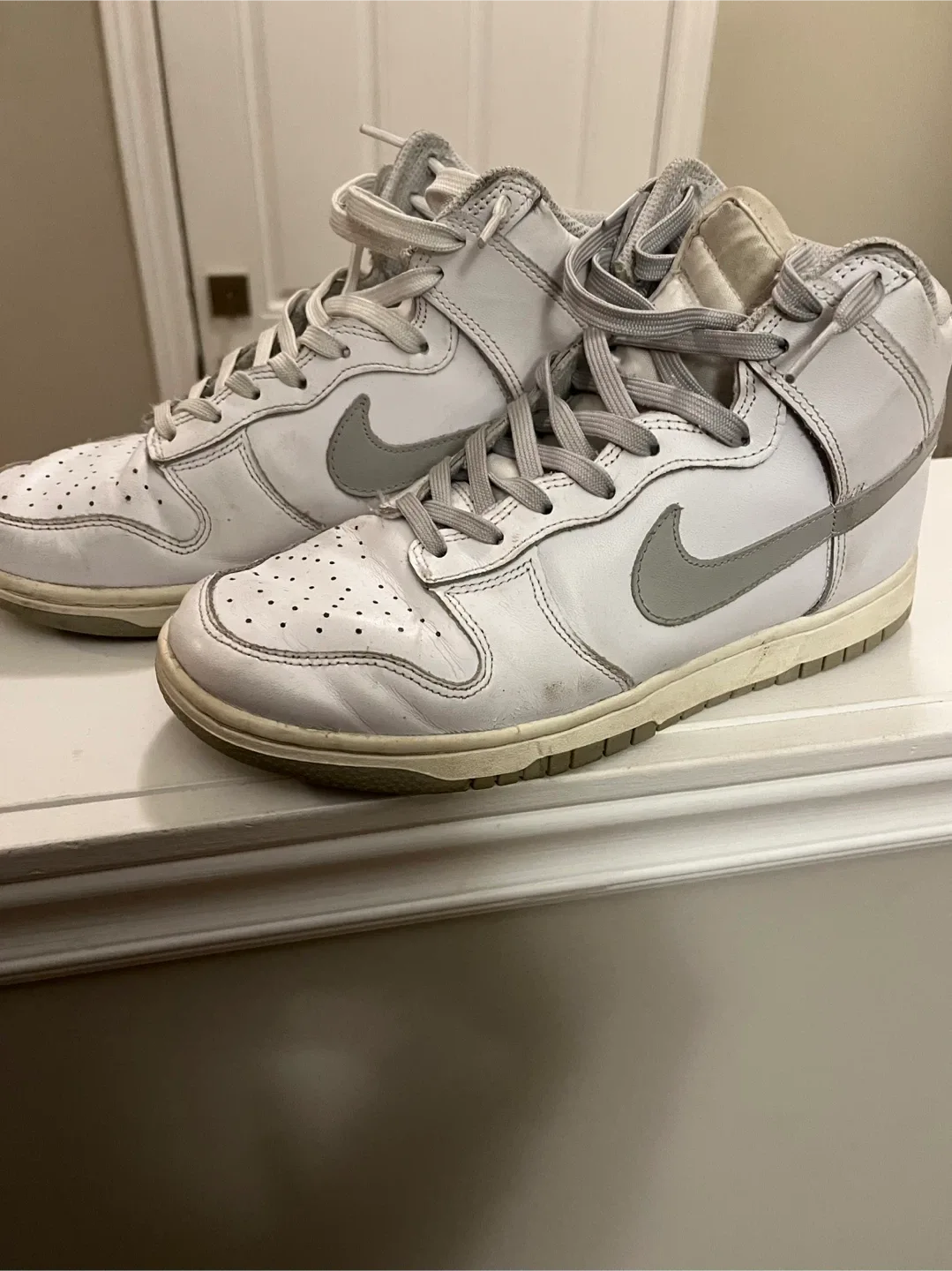 Nike Dunk High White/Grey Size 8.5
