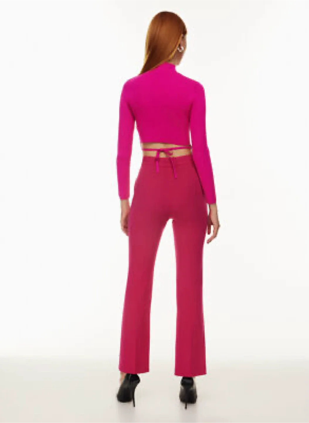 Babaton Sculpt Knit Tie-Back Longsleeve - Hot Pink image indicator(7)