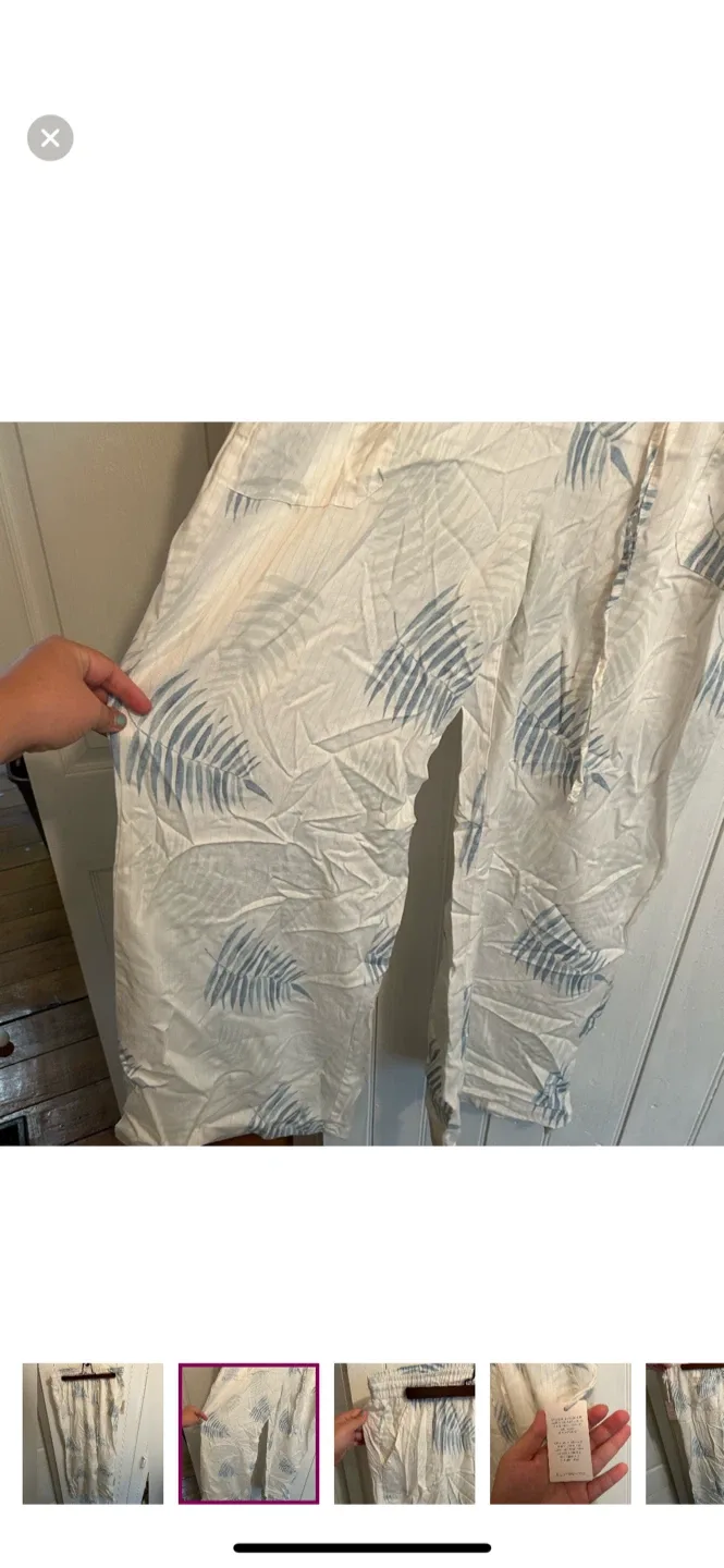 Billy T Shop Palm Print Pants - New with Tags image indicator(2)