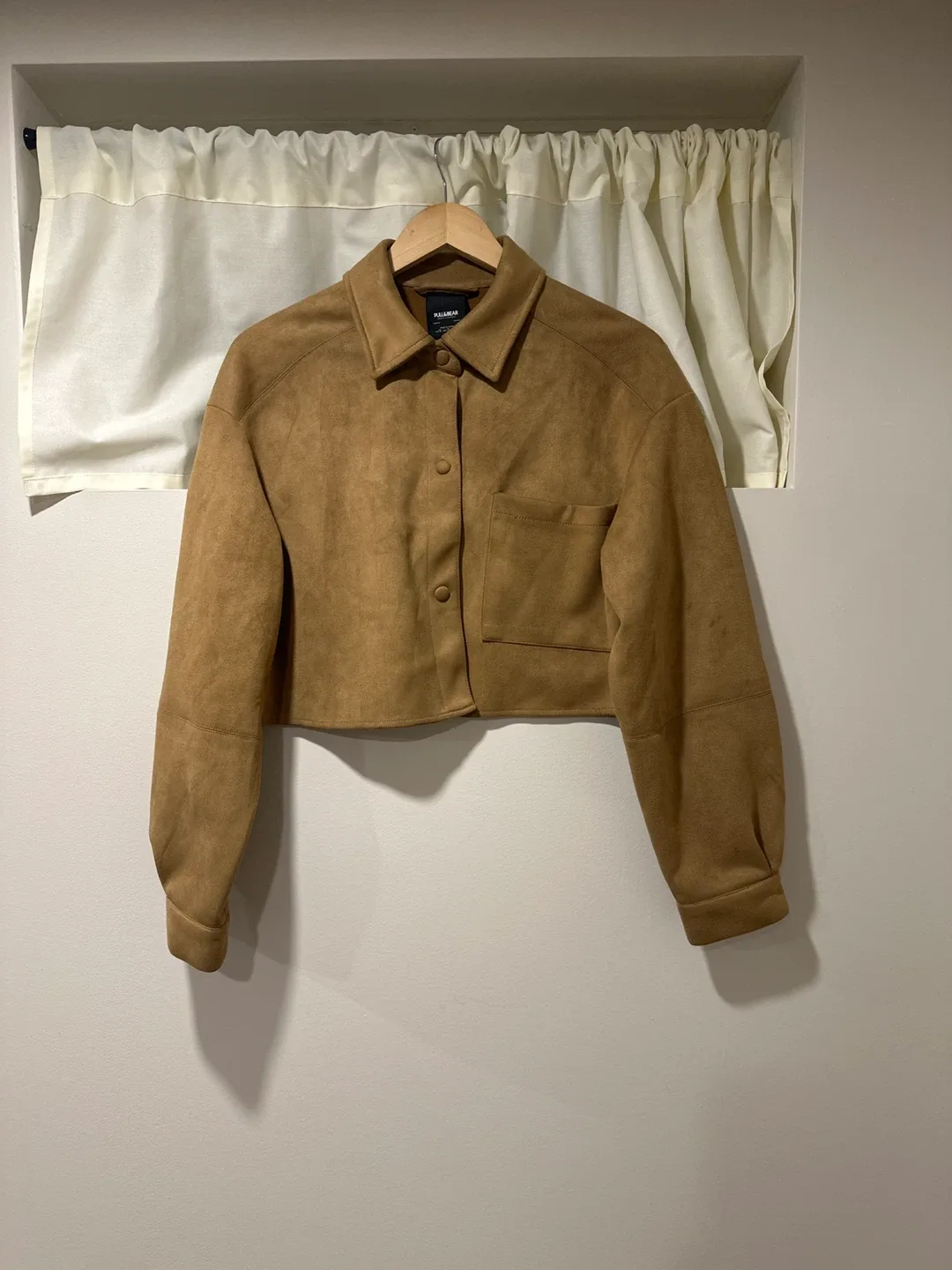Pull&Bear Suede Crop Jacket - Size S