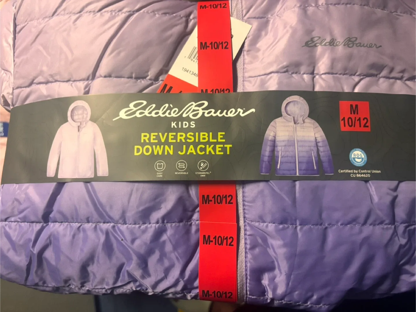 Eddie Bauer Kids Reversible Down Jacket - Size M (10/12)