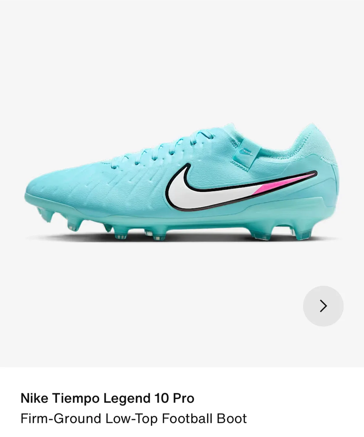 Nike Tiempo Legend 10 Pro, Size 7.5 womens image indicator(3)