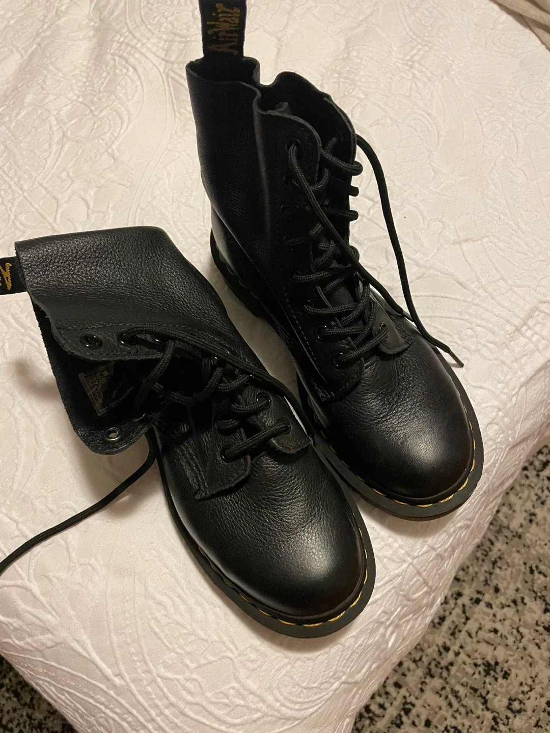 Dr. Martens Black Leather Boots - US Size 5