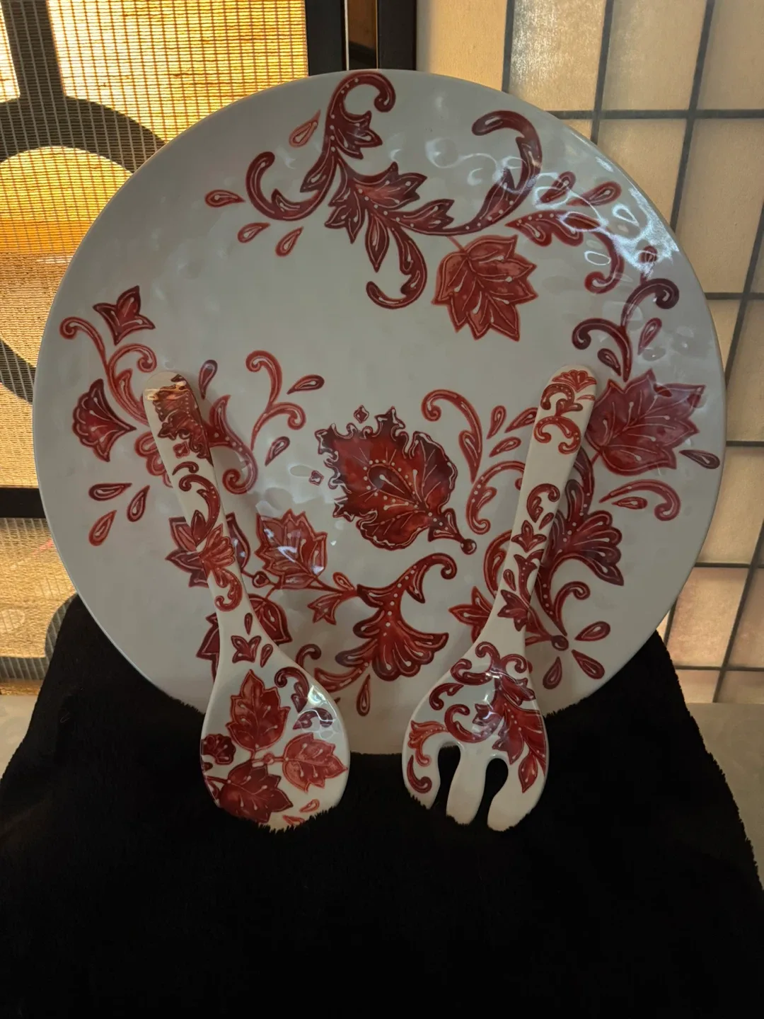 Decorative Plate and Serving Utensil Set