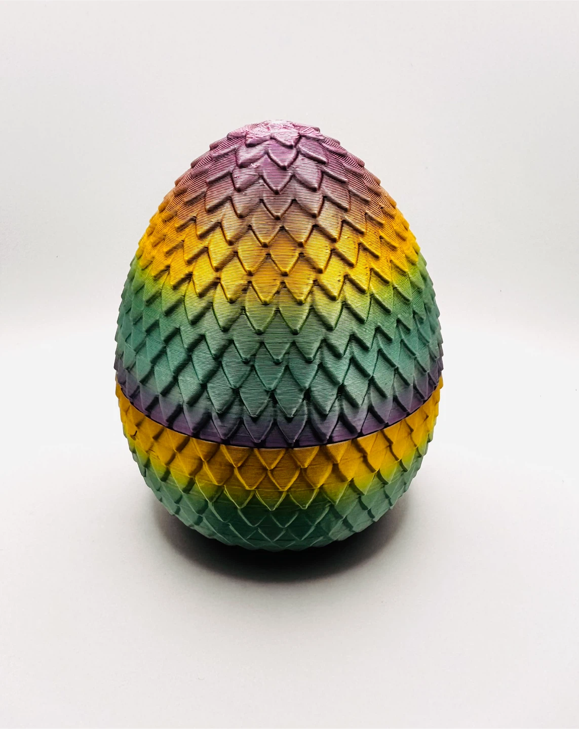 3D printed Rainbow Dragon Egg with Articulated Dragon - photo 3