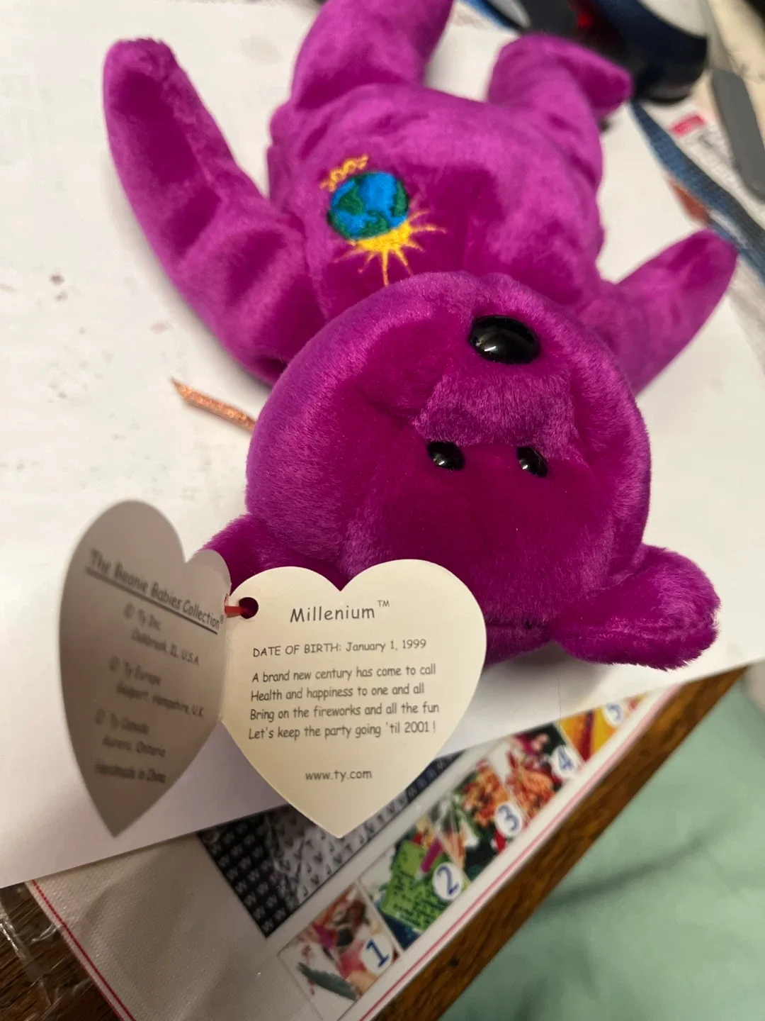 Ty Beanie Baby - Millenium Bear image indicator(2)