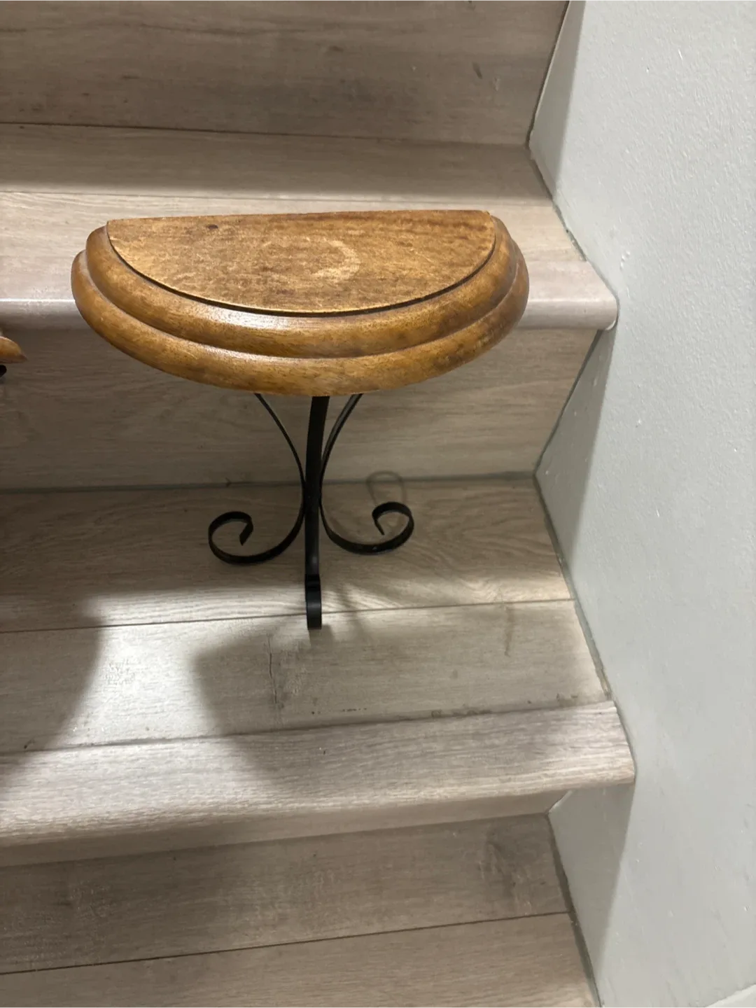 Set of 2 Wooden Half-Moon Wall Shelves image indicator(2)