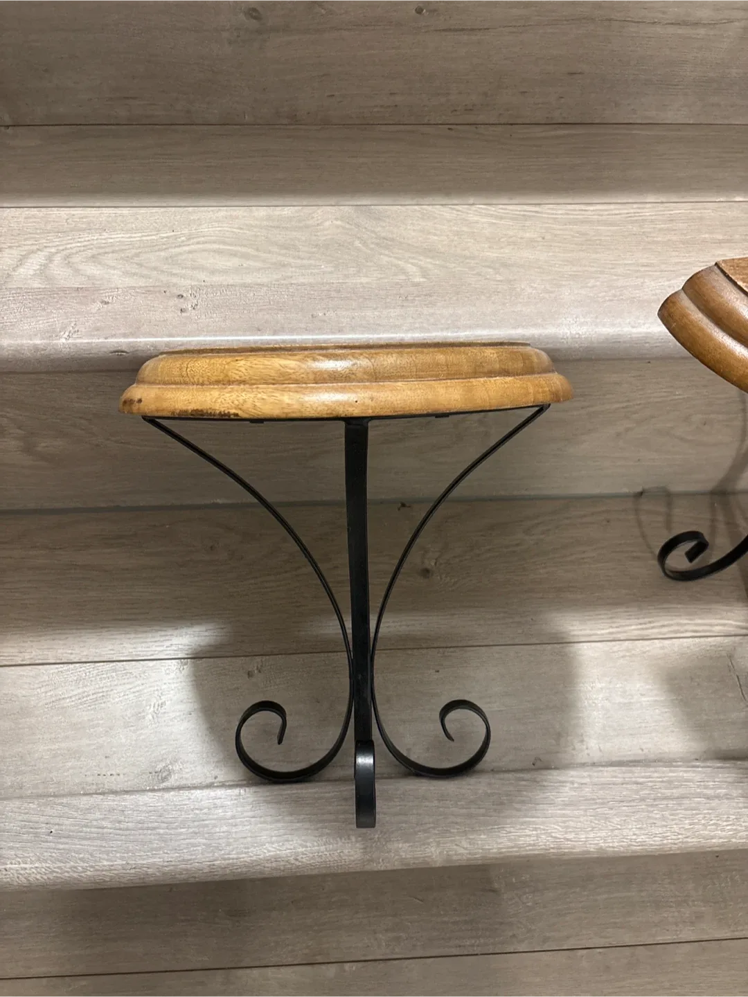 Set of 2 Wooden Half-Moon Wall Shelves image indicator(3)