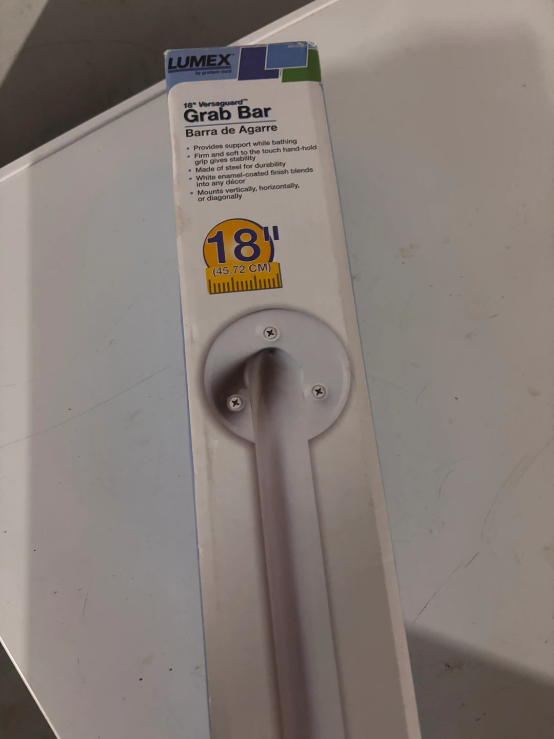 Lumex Versaguard Enamel Coated Grab Bar, 18 Inch - photo 3