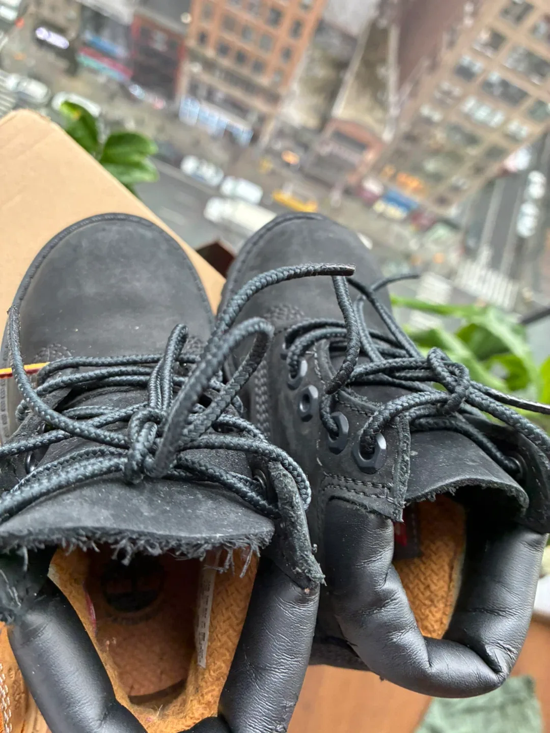 Kids Timberland Black Construction Boots - Size 9K image indicator(4)