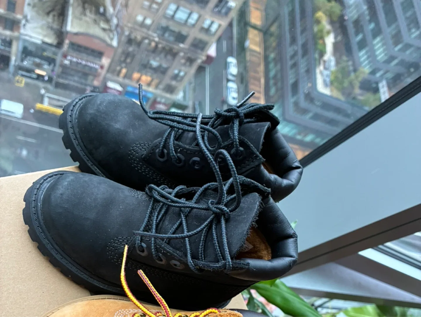 Kids Timberland Black Construction Boots - Size 9K image indicator(6)