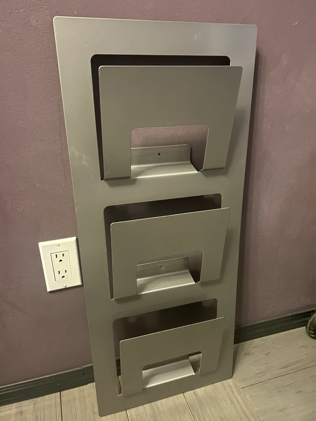 Wall-Mounted Metal Magazine Rack