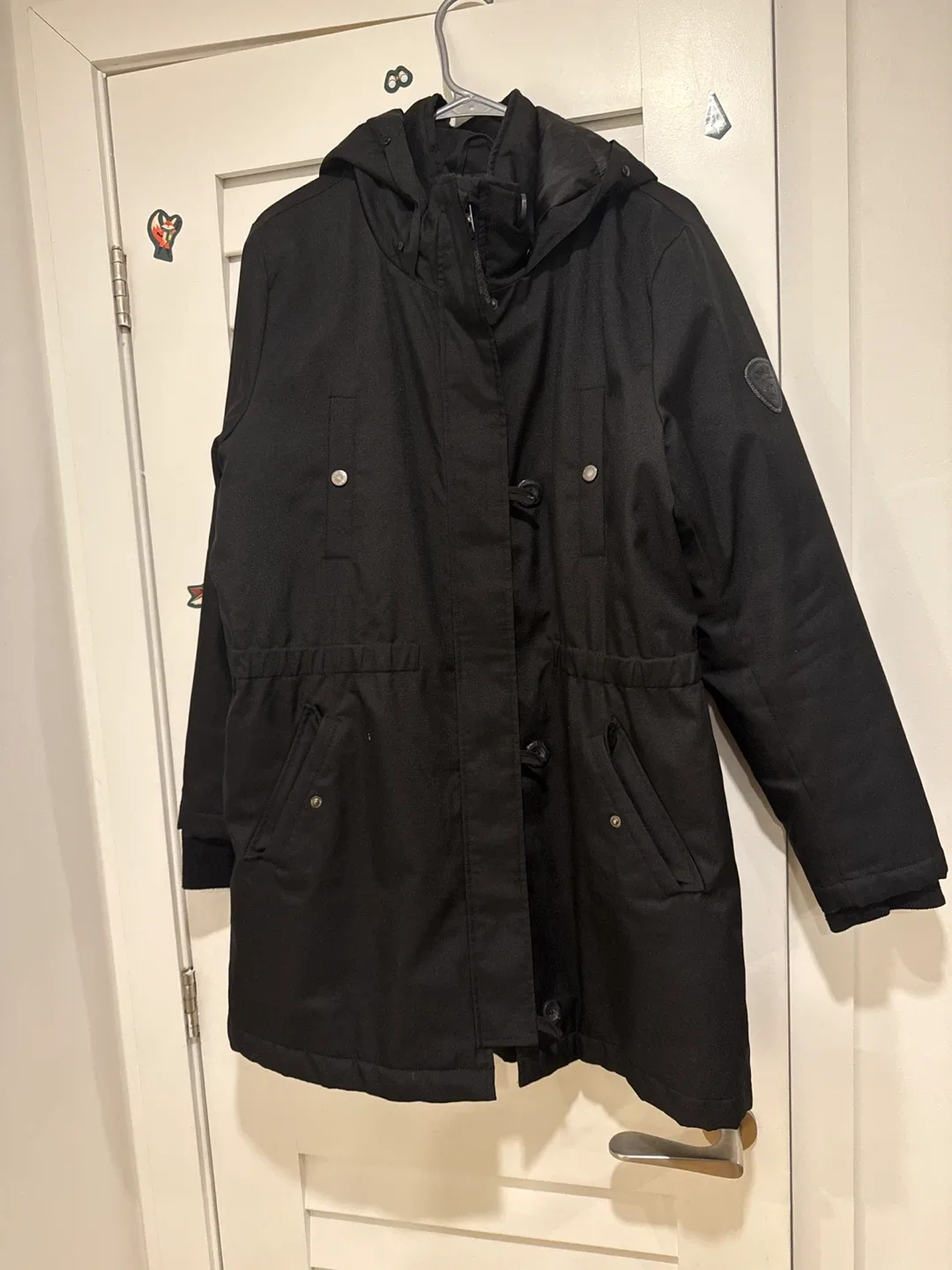 ONLY Black Winter Coat - Size XL