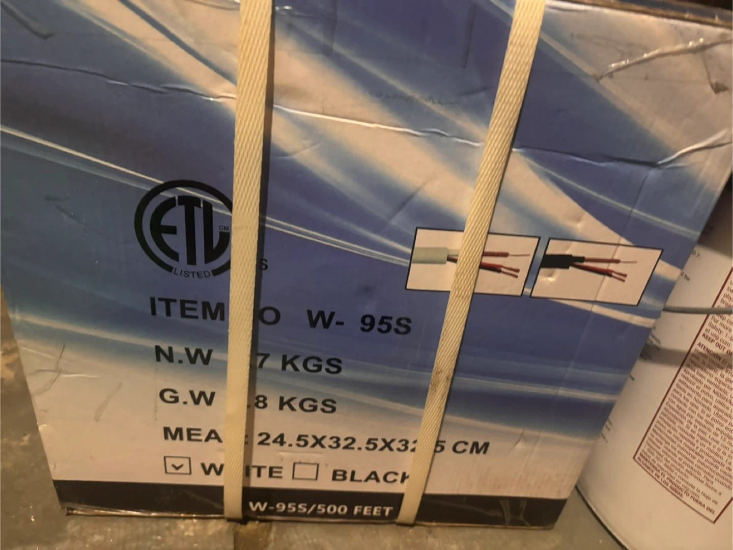 W-95S 500 Feet White Cable - photo 2