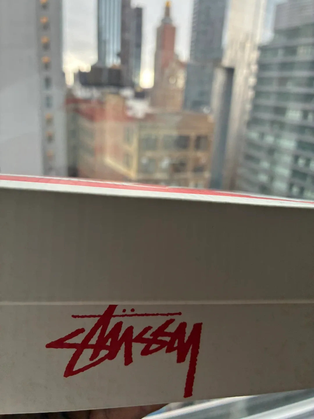 KiDS Nike x Stussy Air Force 1 Textured, Fossil Stone color way image indicator(9)