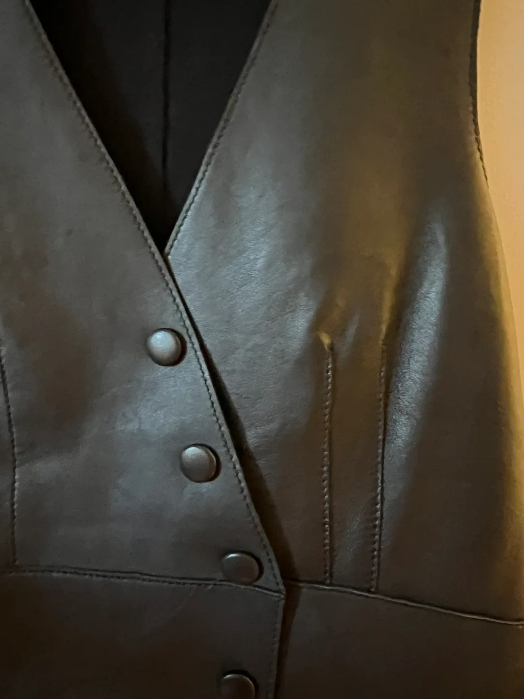 MNG Black Genuine Leather Dress - Size XS image indicator(5)