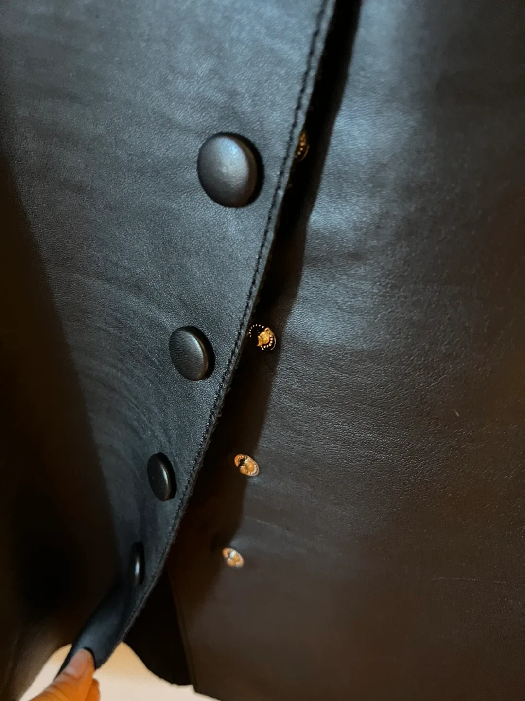 MNG Black Genuine Leather Dress - Size XS image indicator(6)