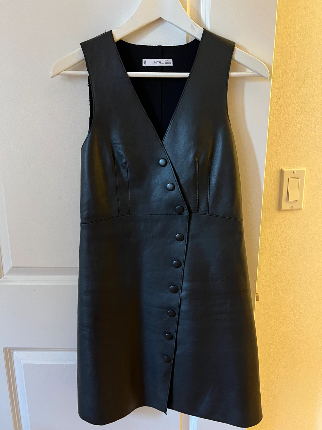 MNG Black Genuine Leather Dress - Size XS - photo 3