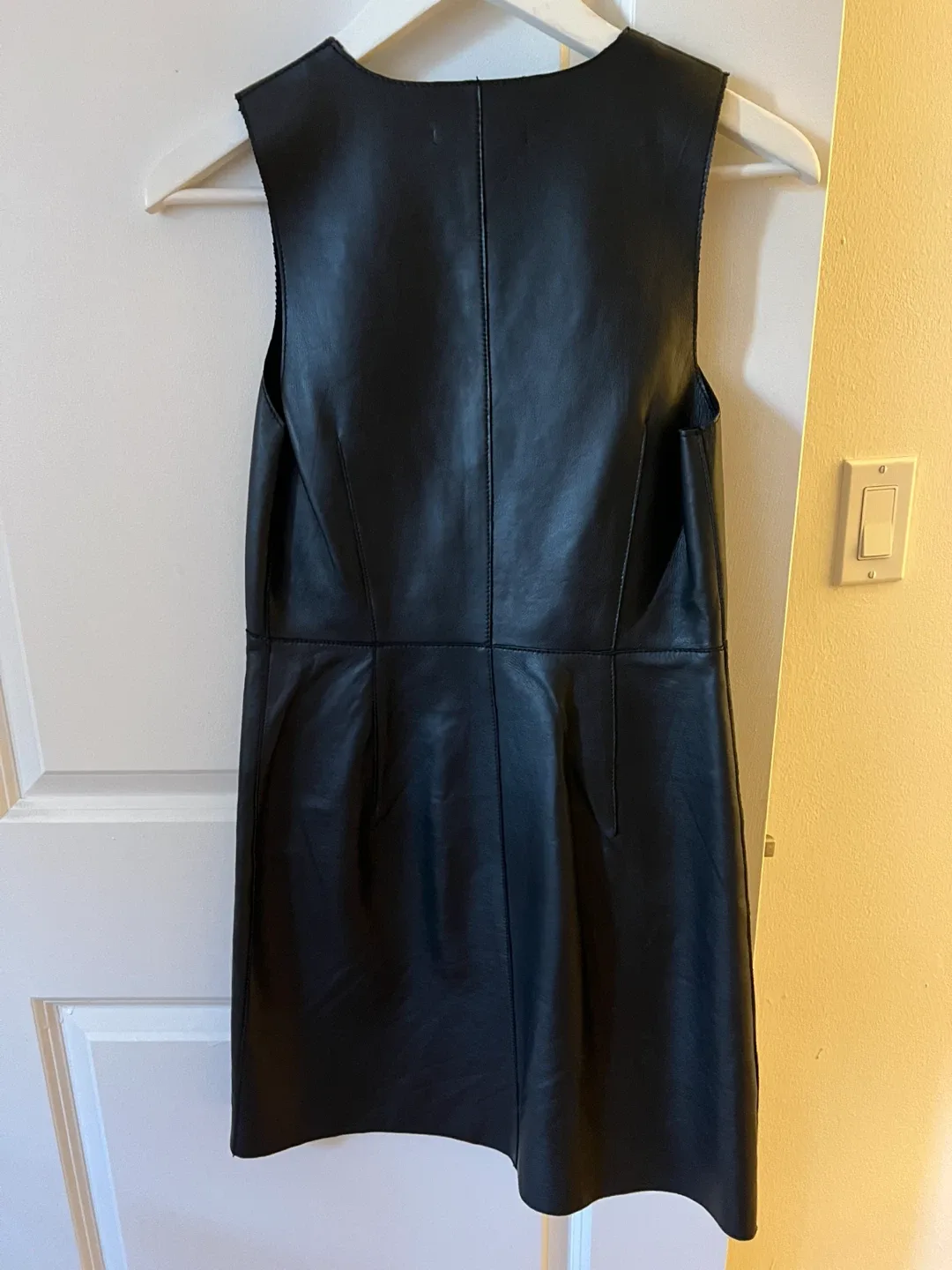 MNG Black Genuine Leather Dress - Size XS image indicator(7)