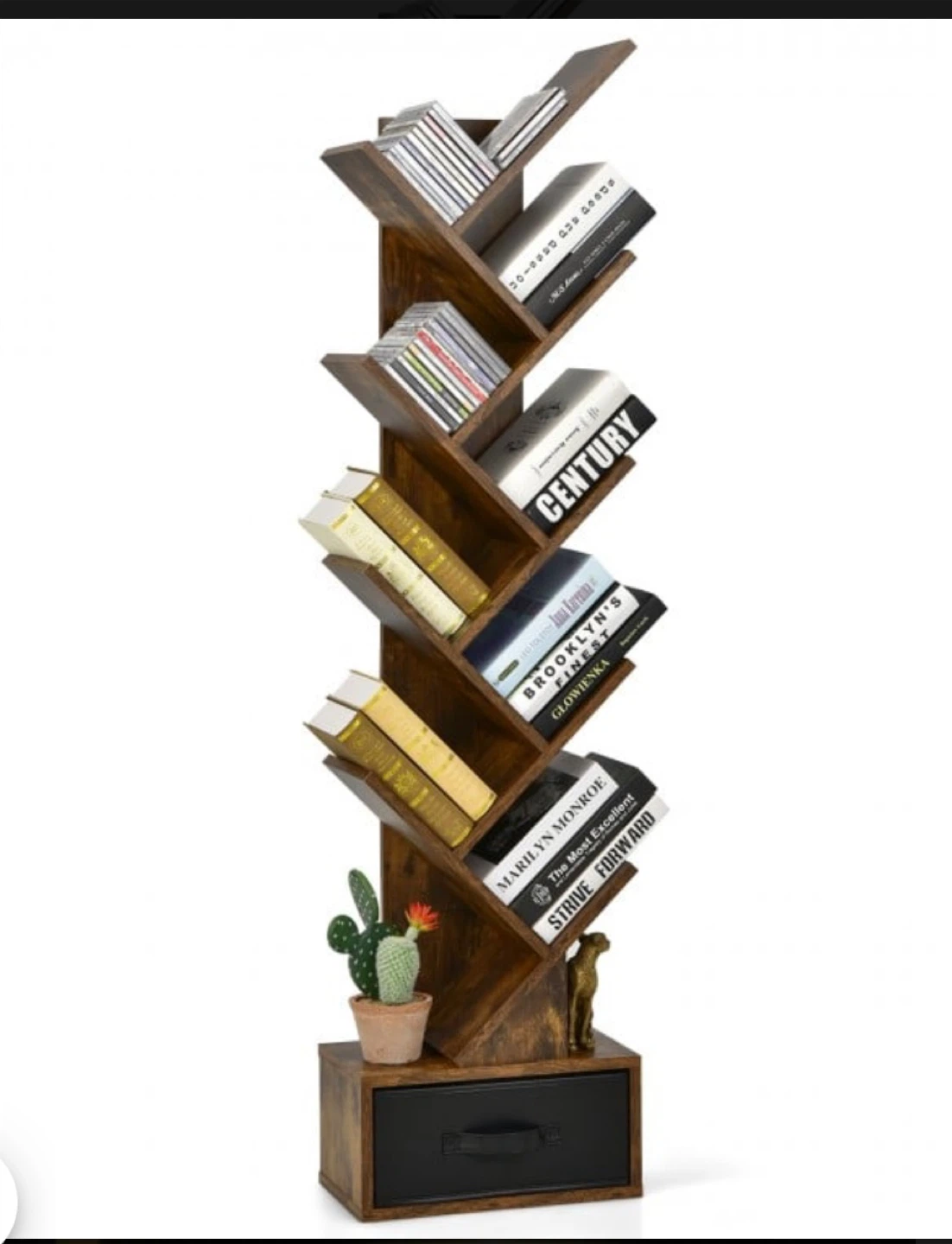 Tree Bookshelf, 9-Shelf Free Standing Tree Bookcase - photo 3