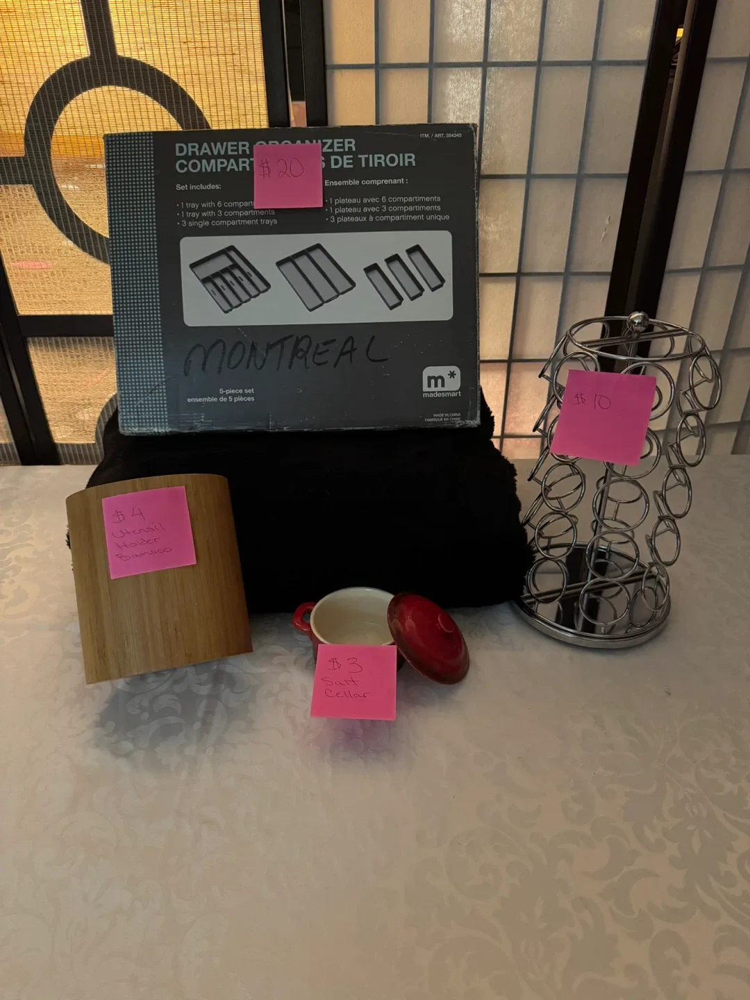 Coffee Pod Carrousel/Drawer Organizer/Salt Cellar/Utensil Holder