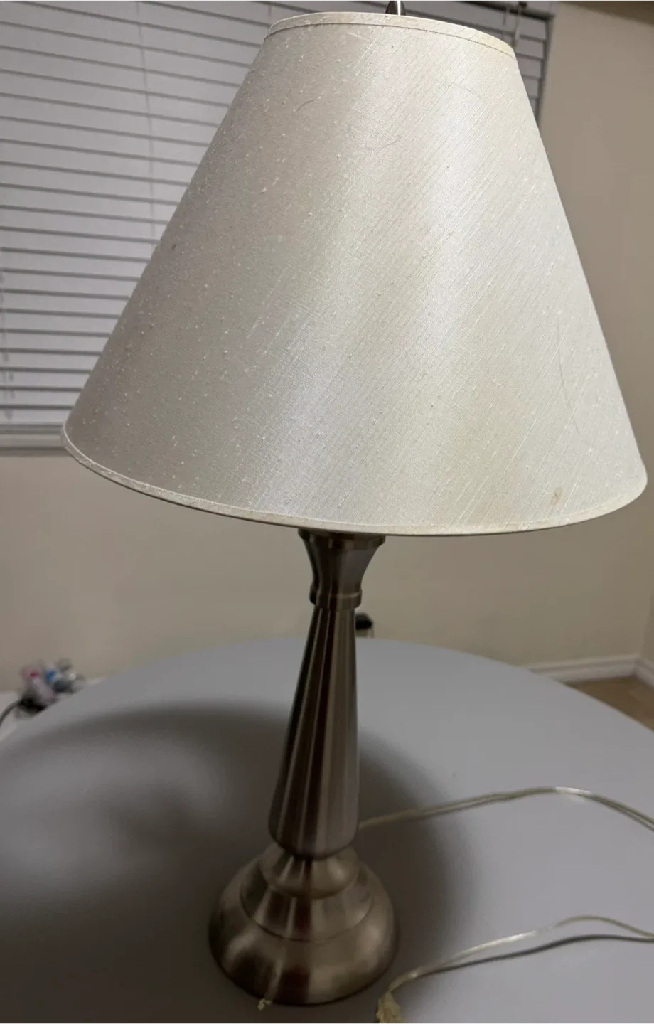 Table Lamp with Fabric brush Shade