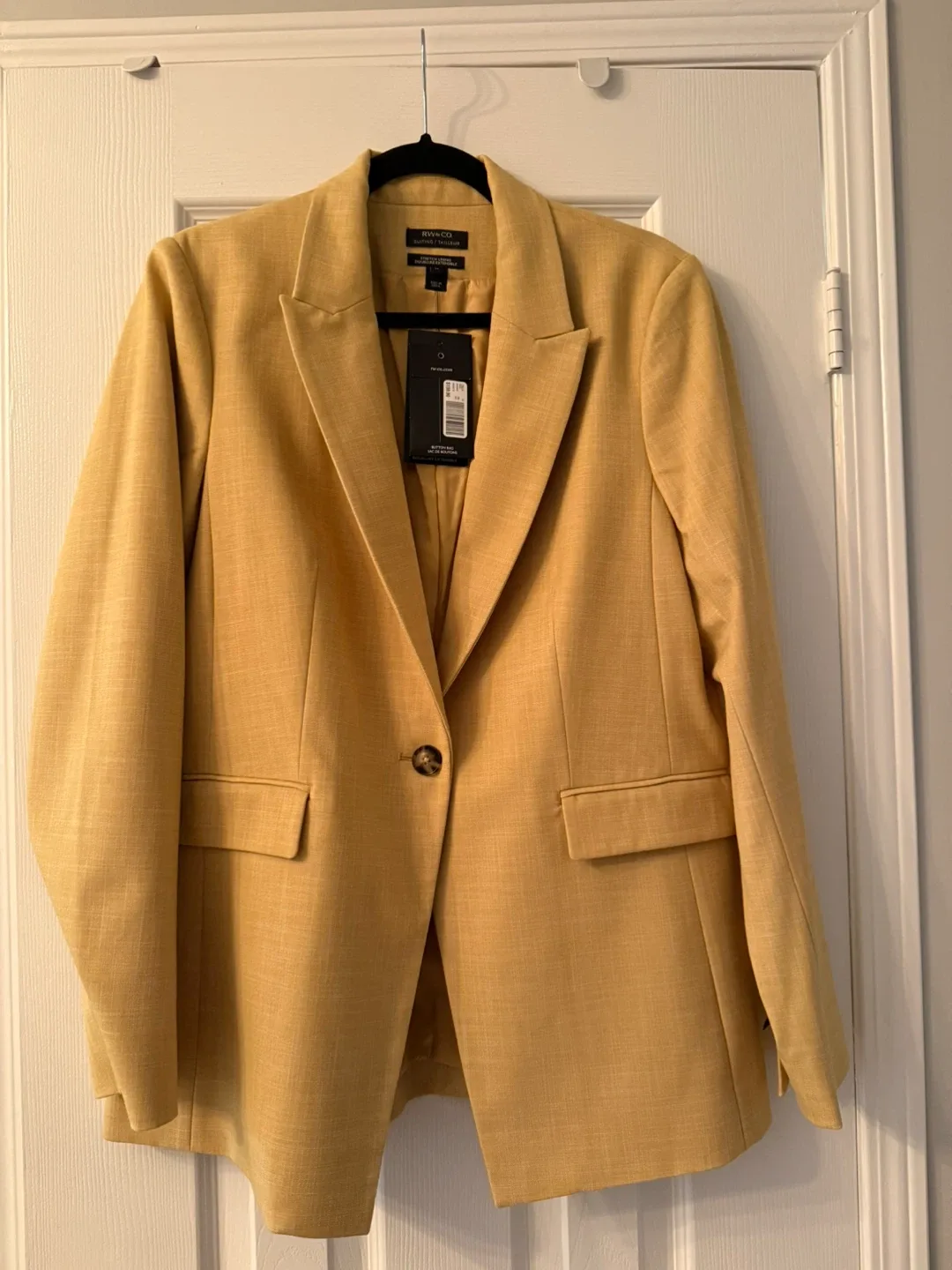 RW&CO. Yellow Blazer - Size 14 - New