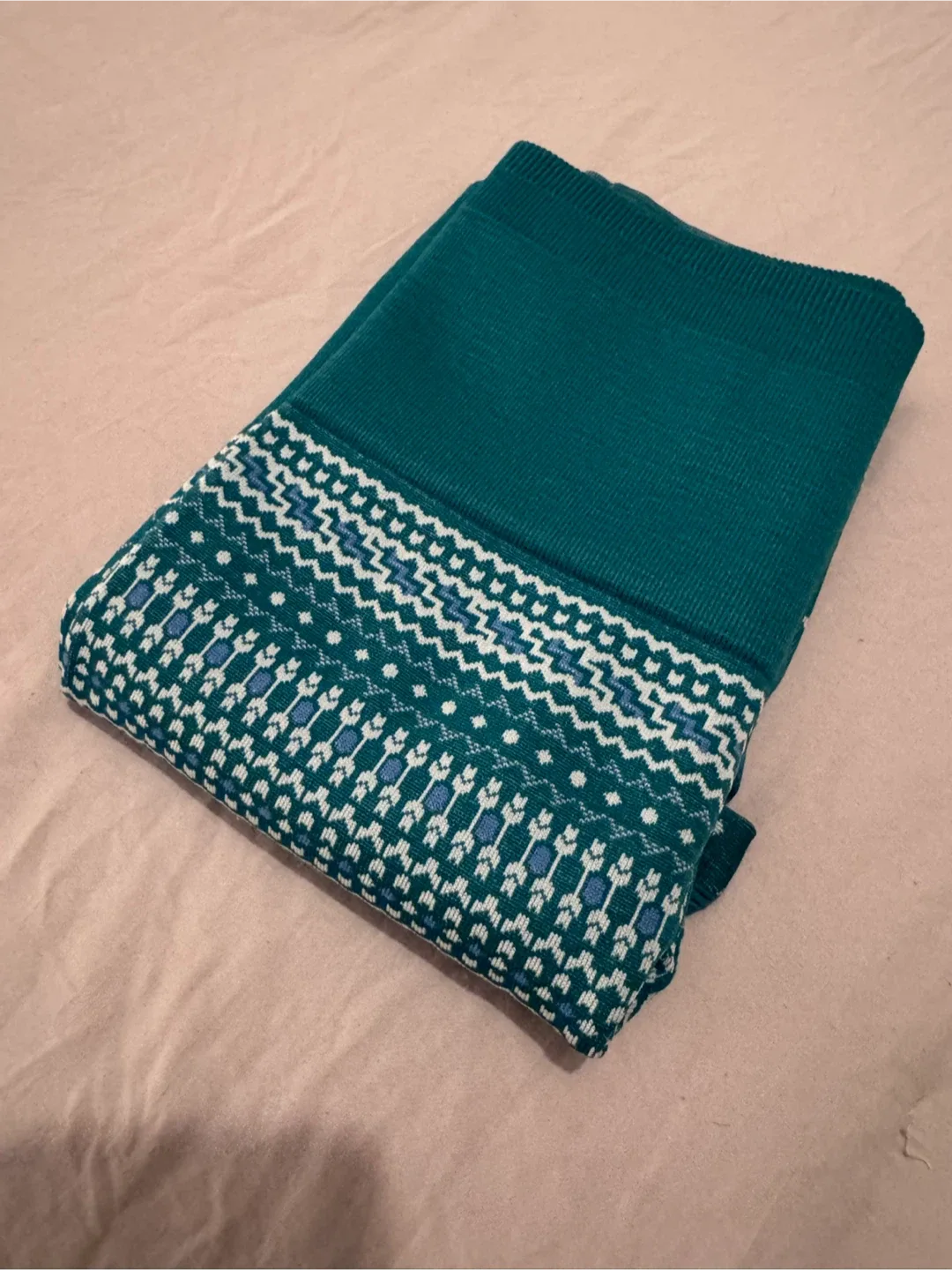 Fabletics Teal Patterned Leggings image indicator(2)