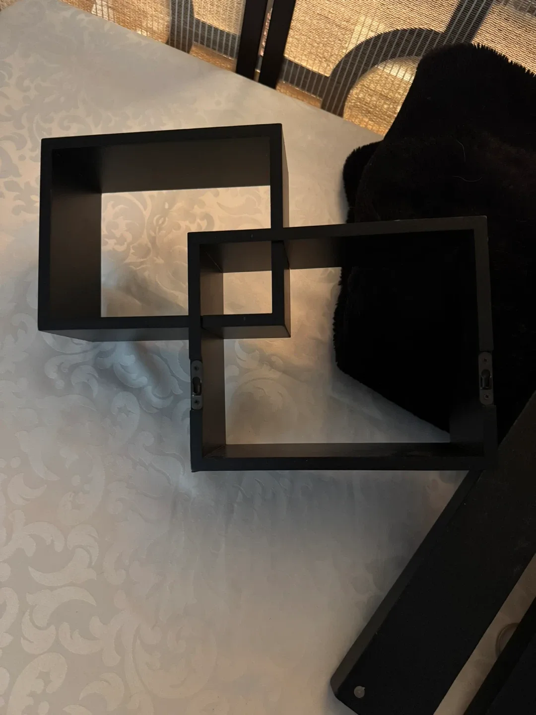 Black Wall Cube Shelf & Tea Light Candle Holder image indicator(4)