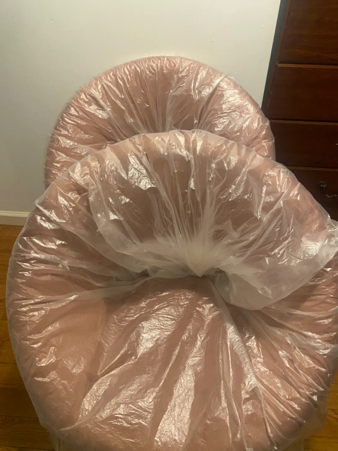Pink Velvet Chair with Gold Legs - photo 2