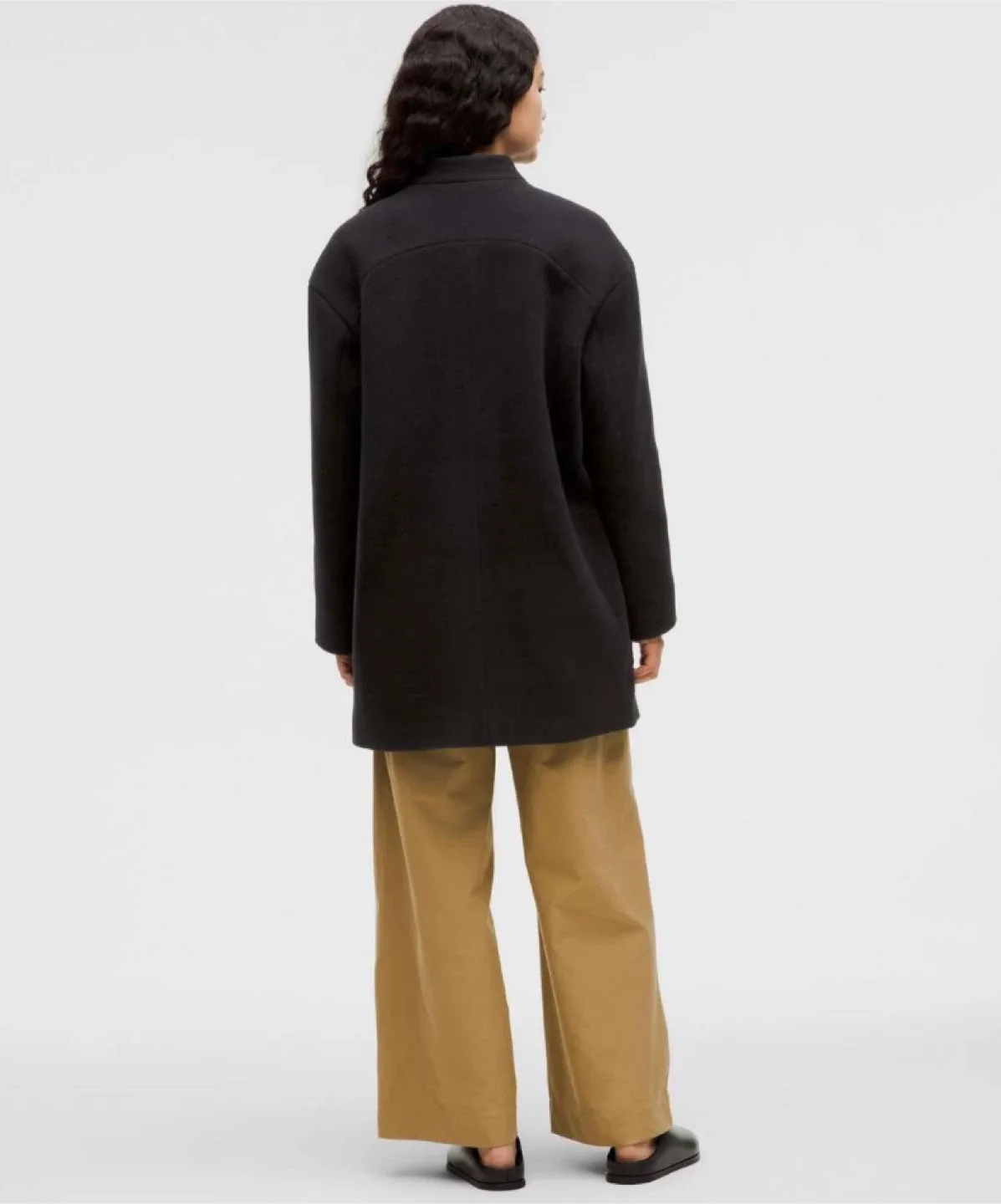 NEW Lululemon Relaxed-Fit Zip-Front Wool Coat image indicator(3)