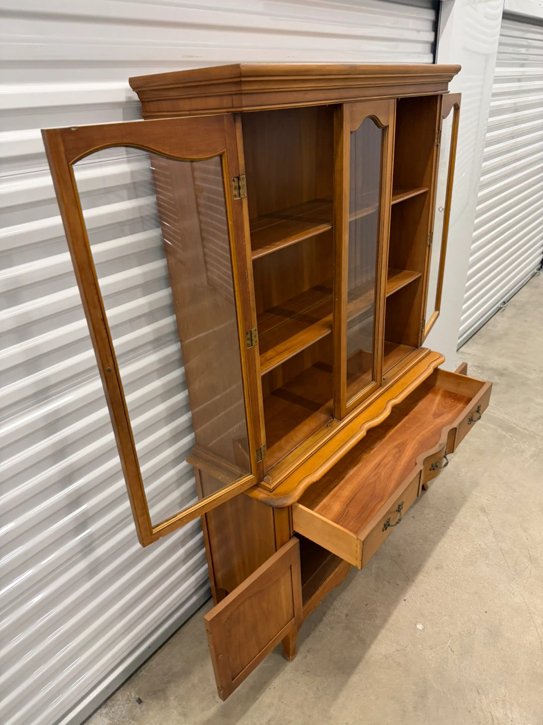 Wooden China Cabinet with Glass Doors - photo 3