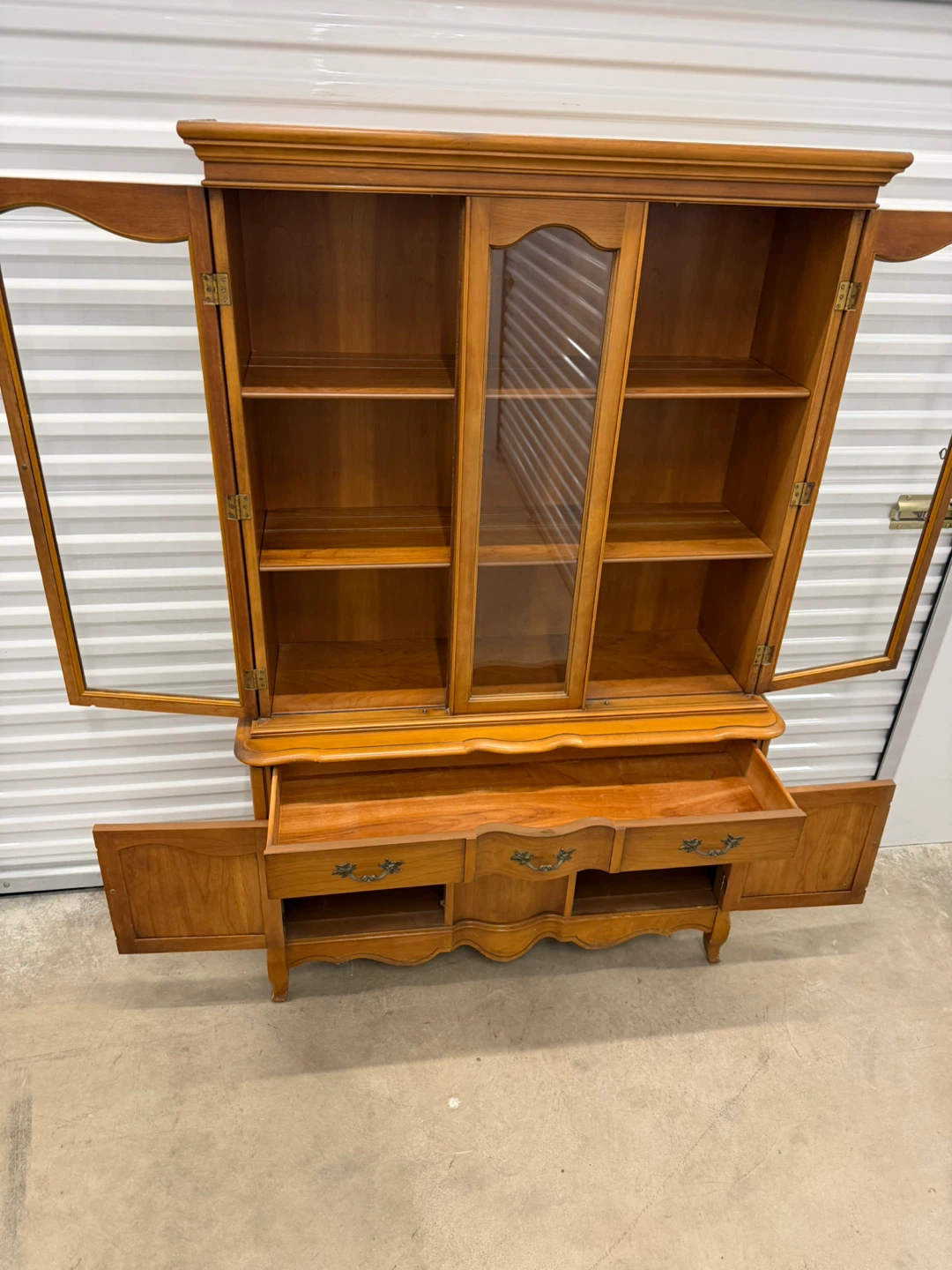 Wooden China Cabinet with Glass Doors - photo 4