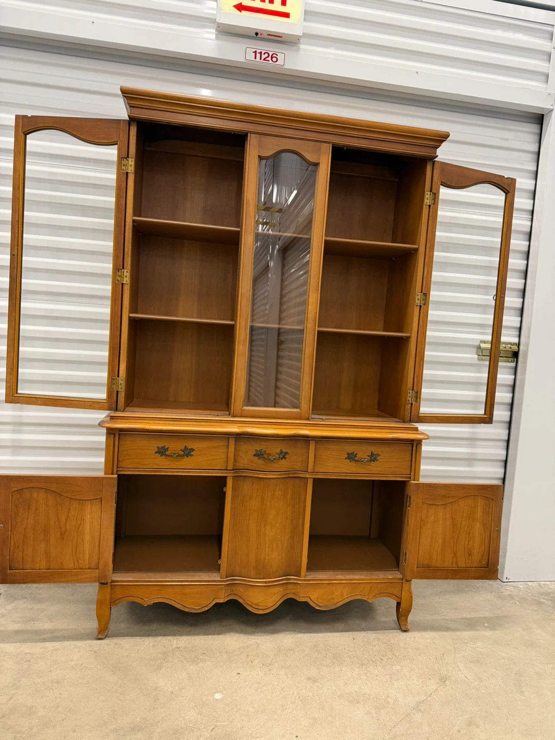 Wooden China Cabinet with Glass Doors - photo 5