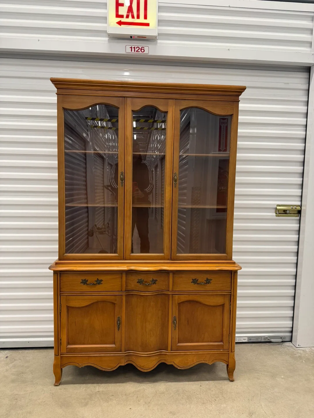 Wooden China Cabinet with Glass Doors
