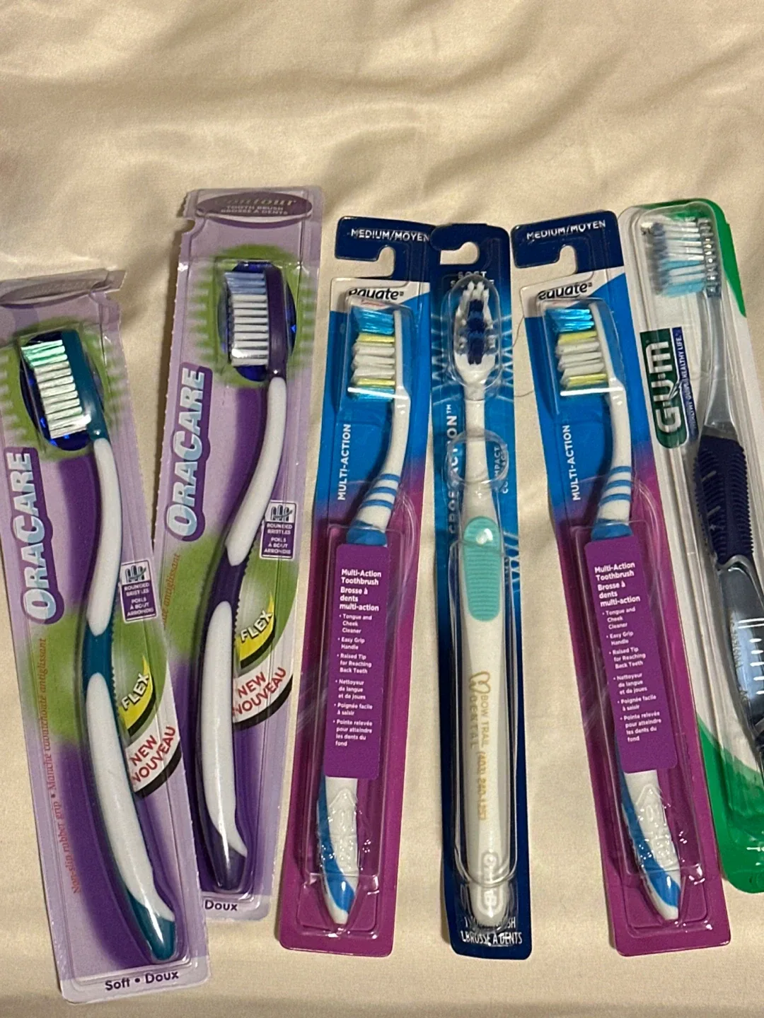 New Toothbrush Bundle: Oracare, Equate, GUM