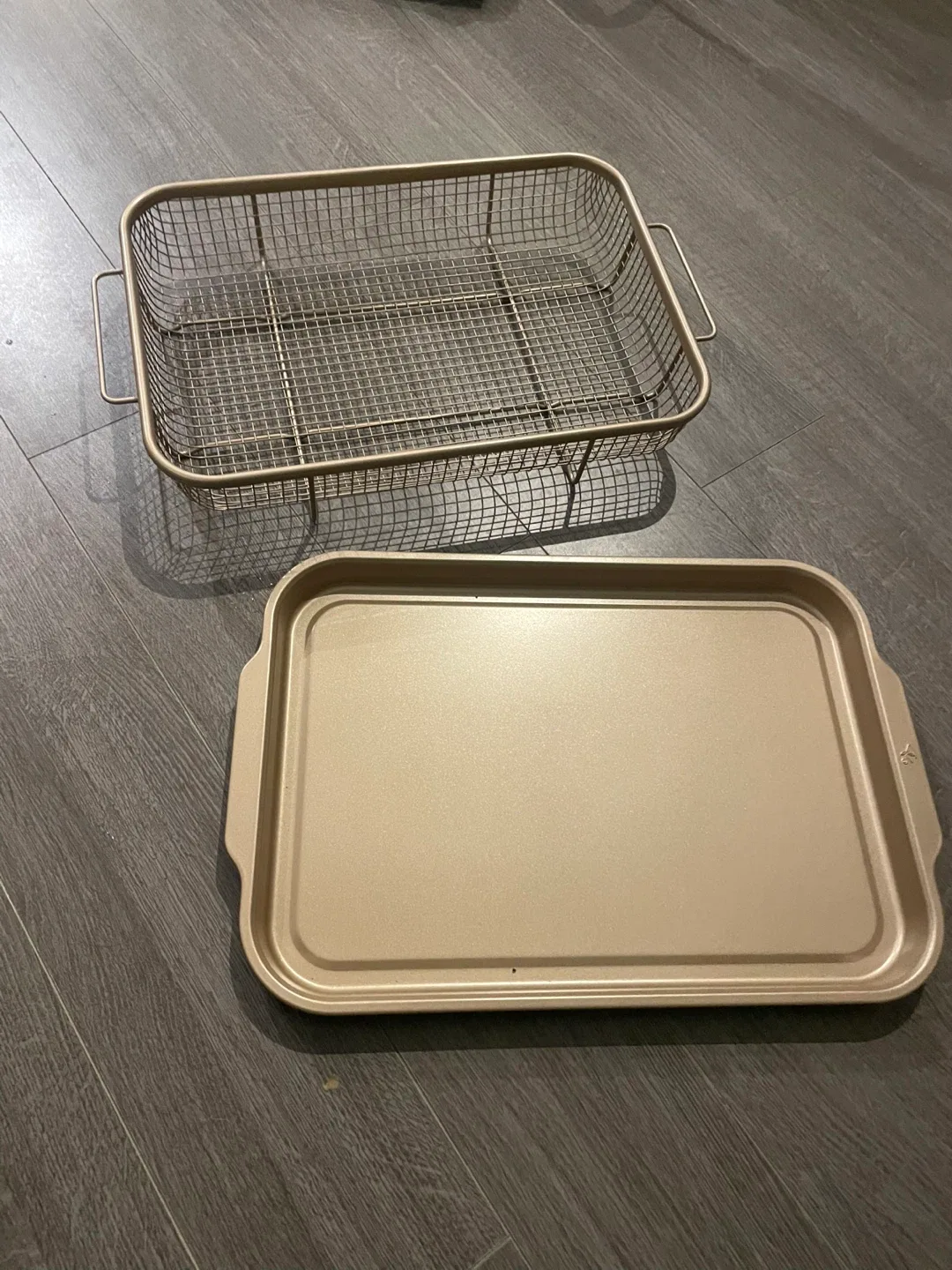 Gold Air Fryer Basket and Tray